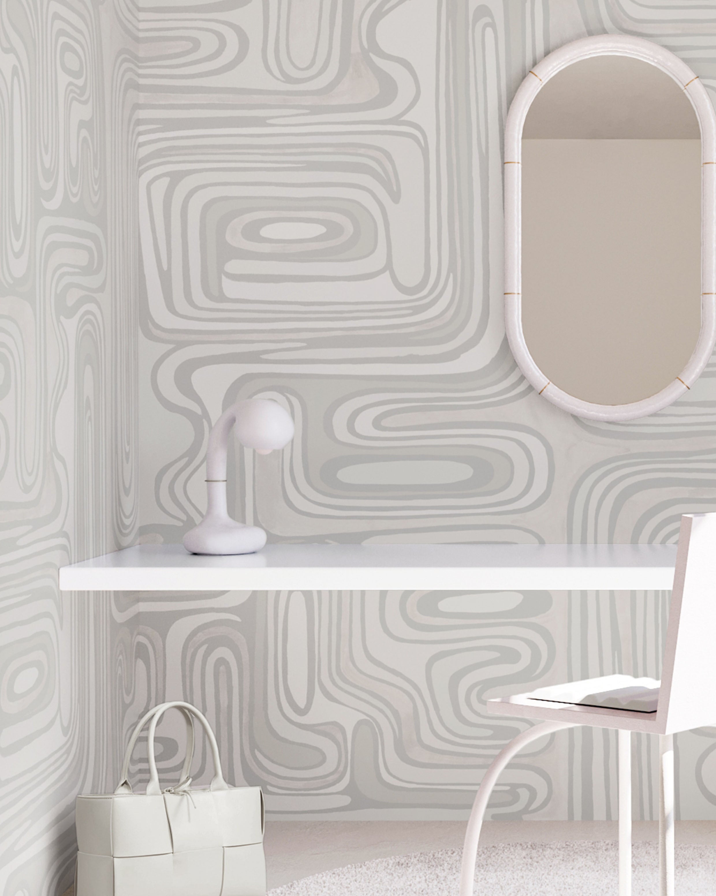 Playhouse© Mural Wallpaper in Dusty Grey