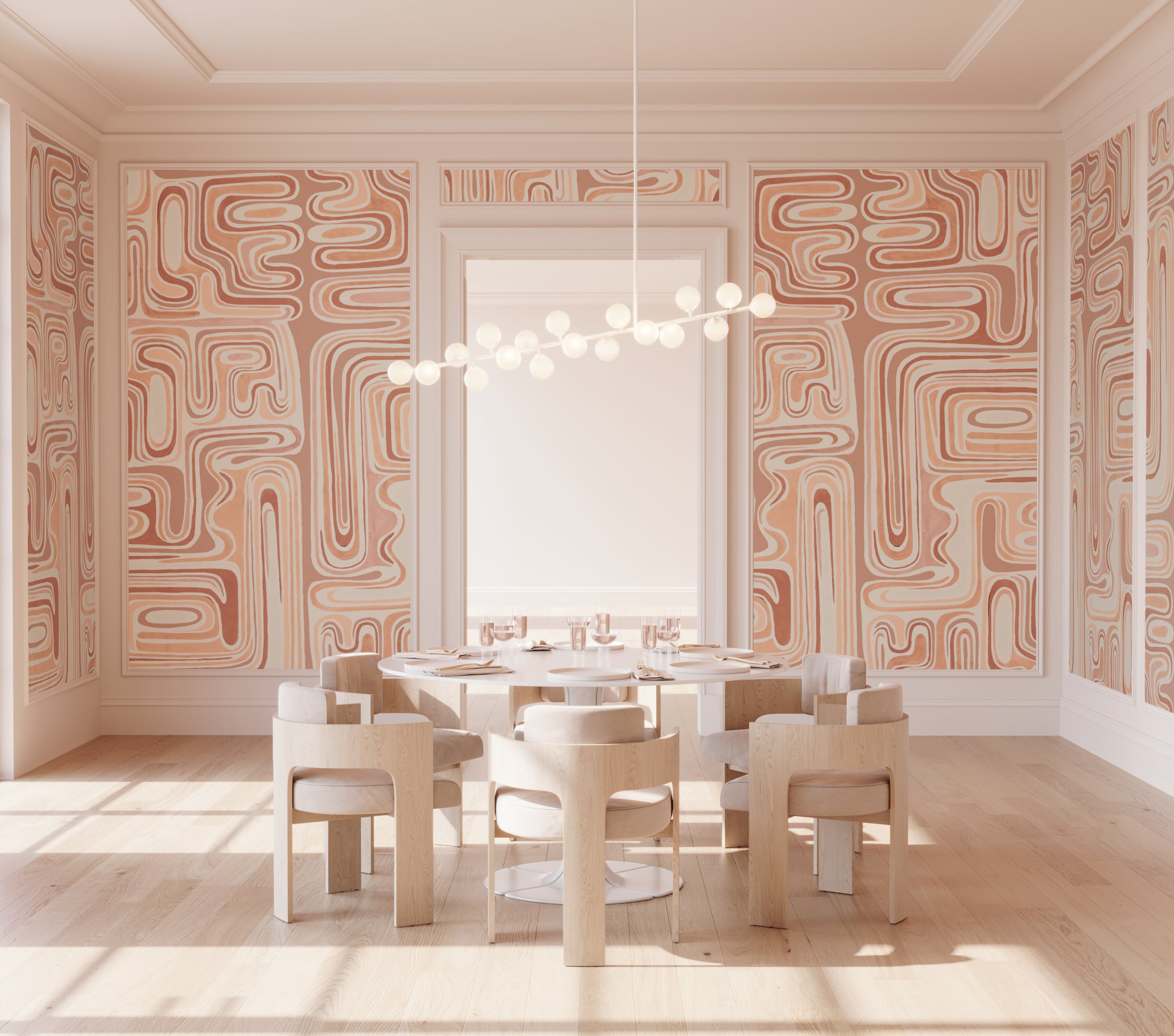 Playhouse© Mural Wallpaper in Mauve
