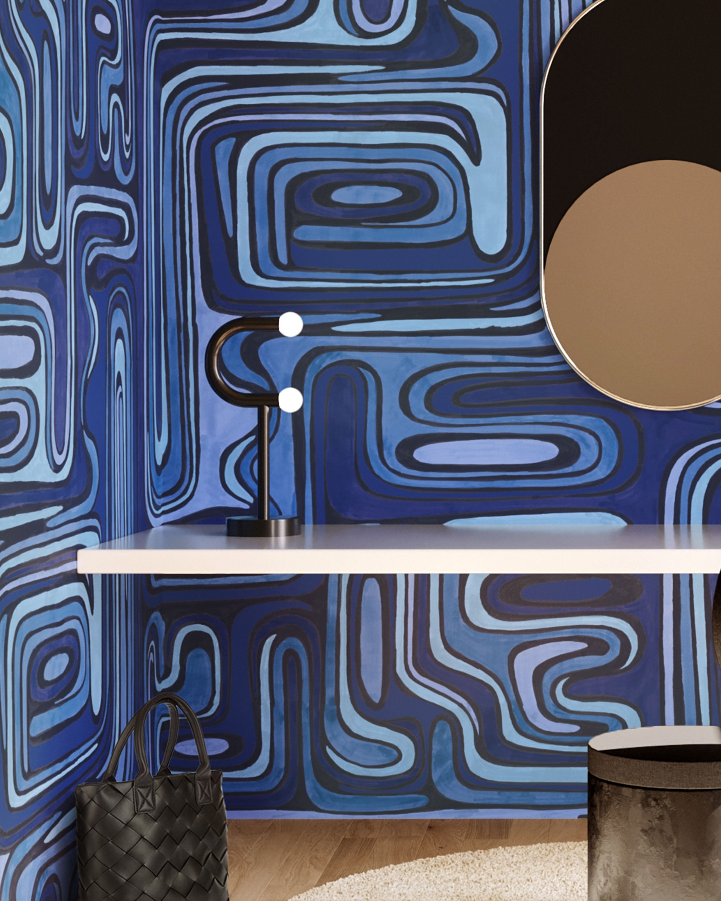 Playhouse© Mural Wallpaper in Navy