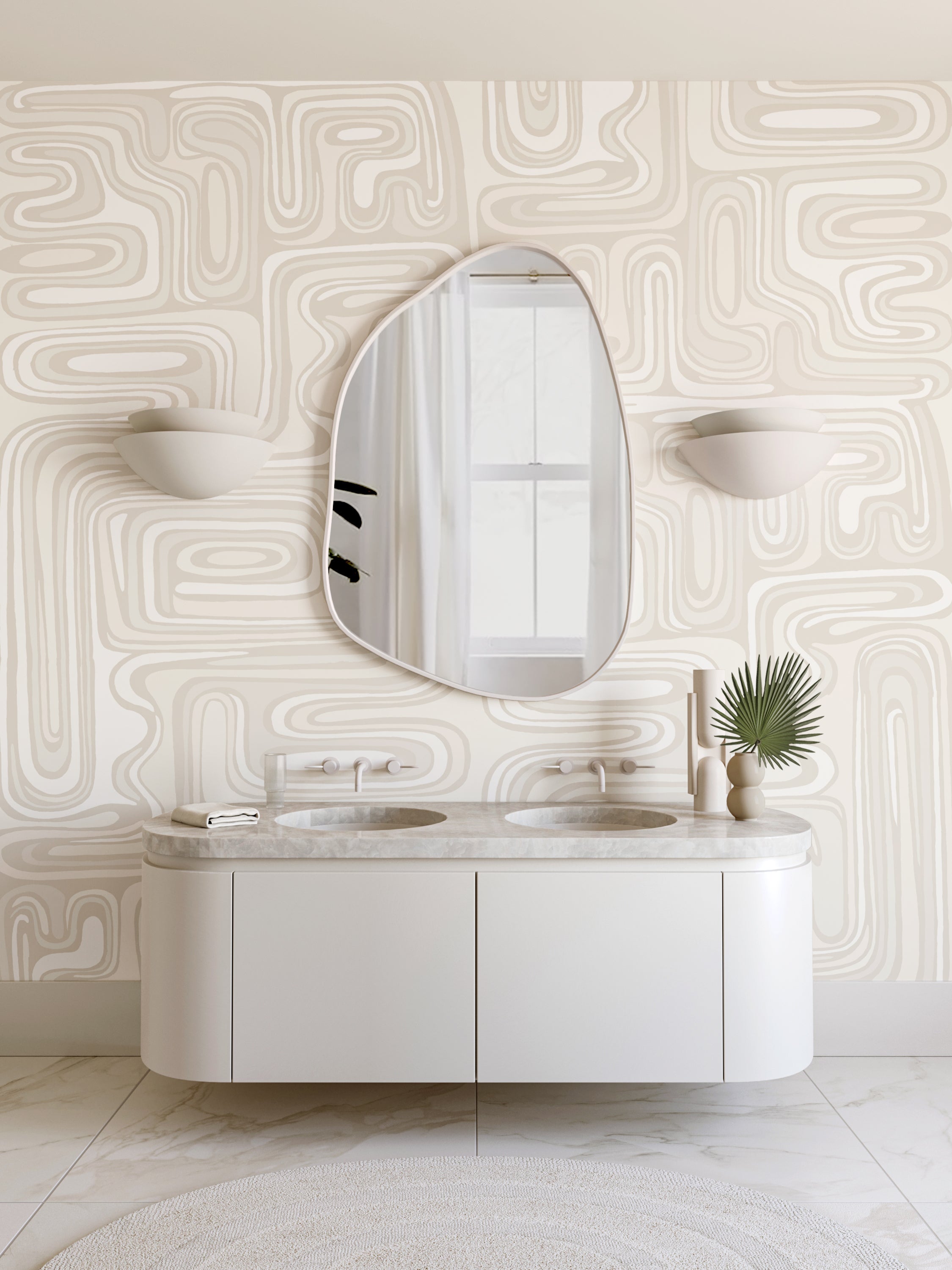 Playhouse© Mural Wallpaper in Putty