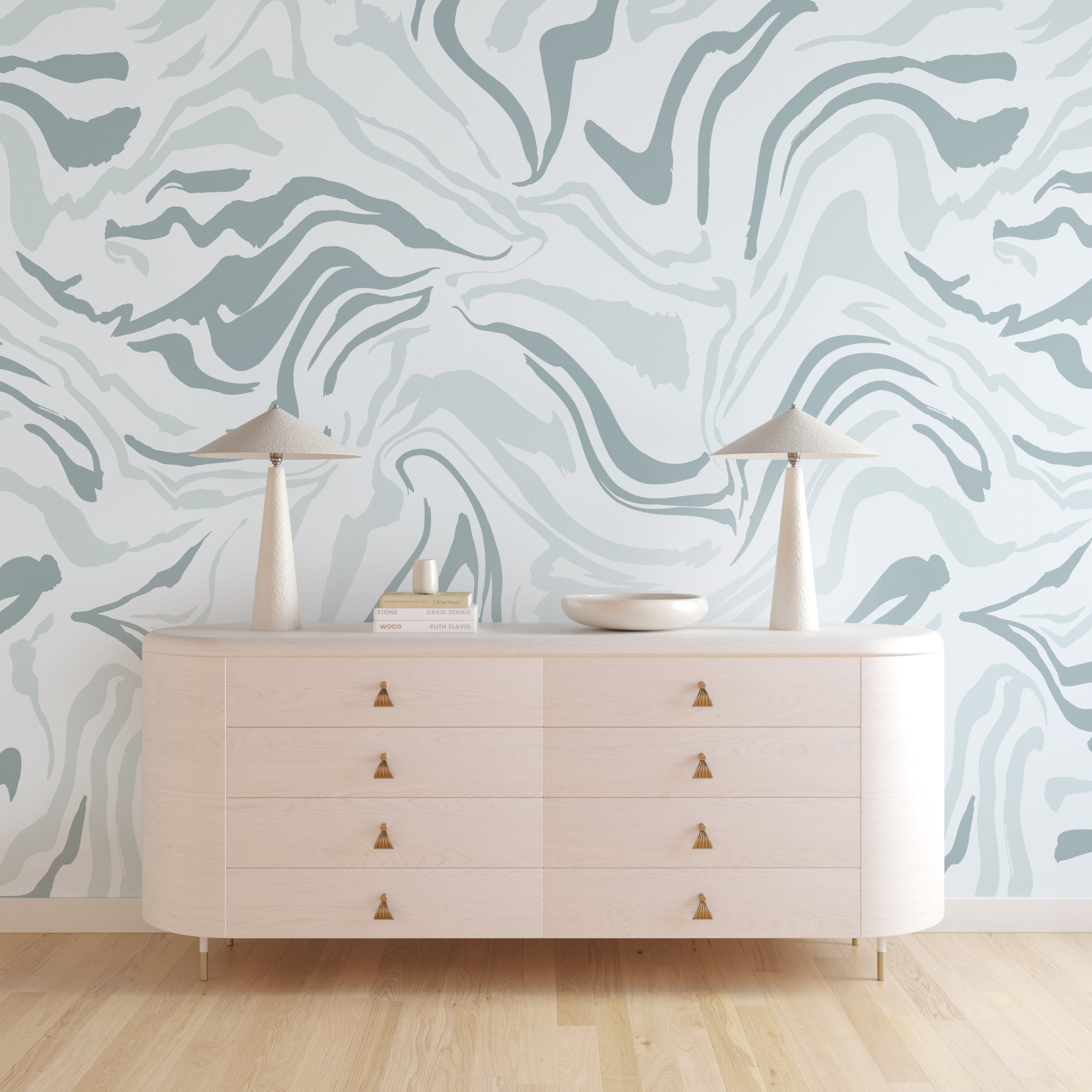 Primal© Multi Mural Wallpaper in Cielo