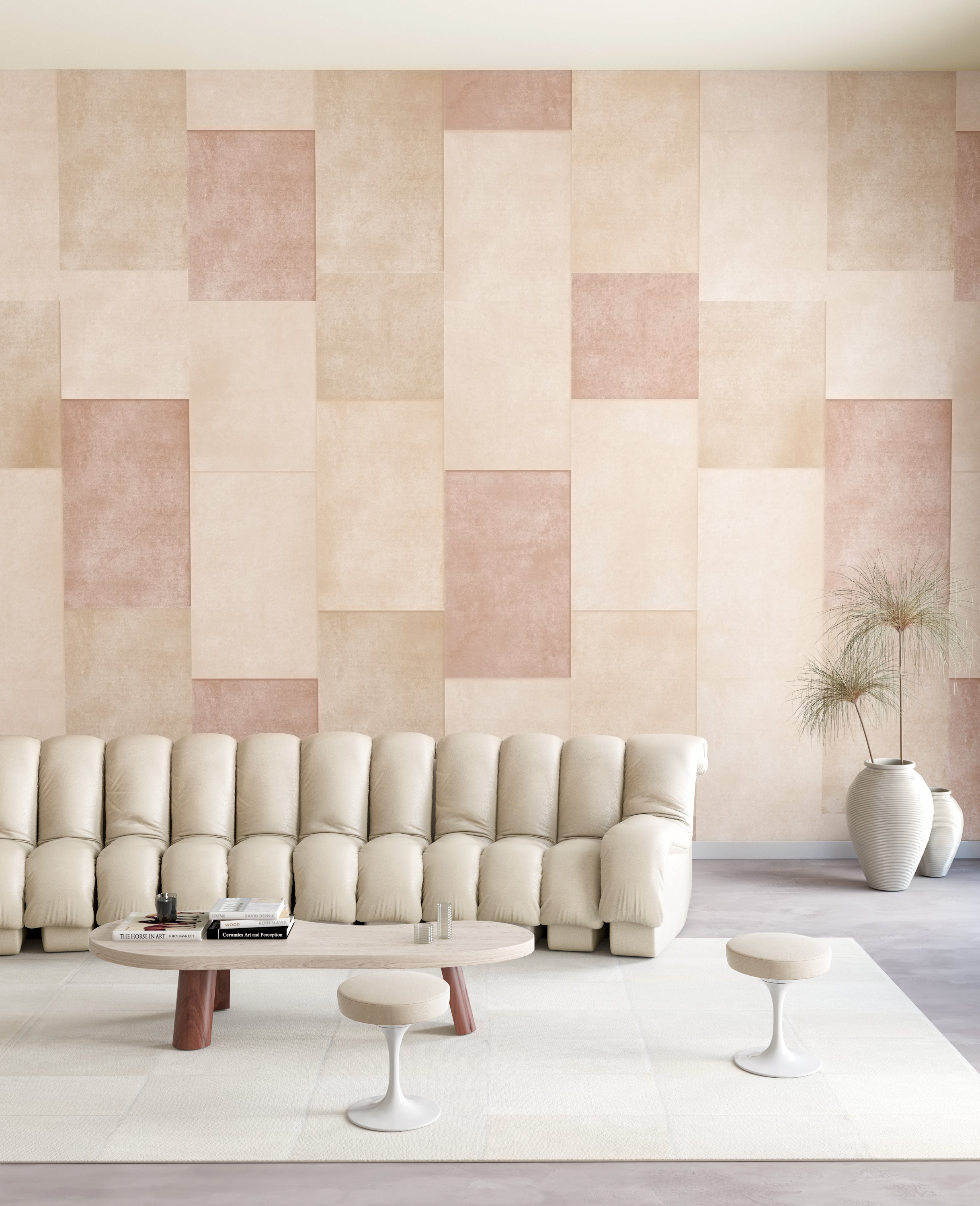 Rectangled© Mural Wallpaper in Mauve