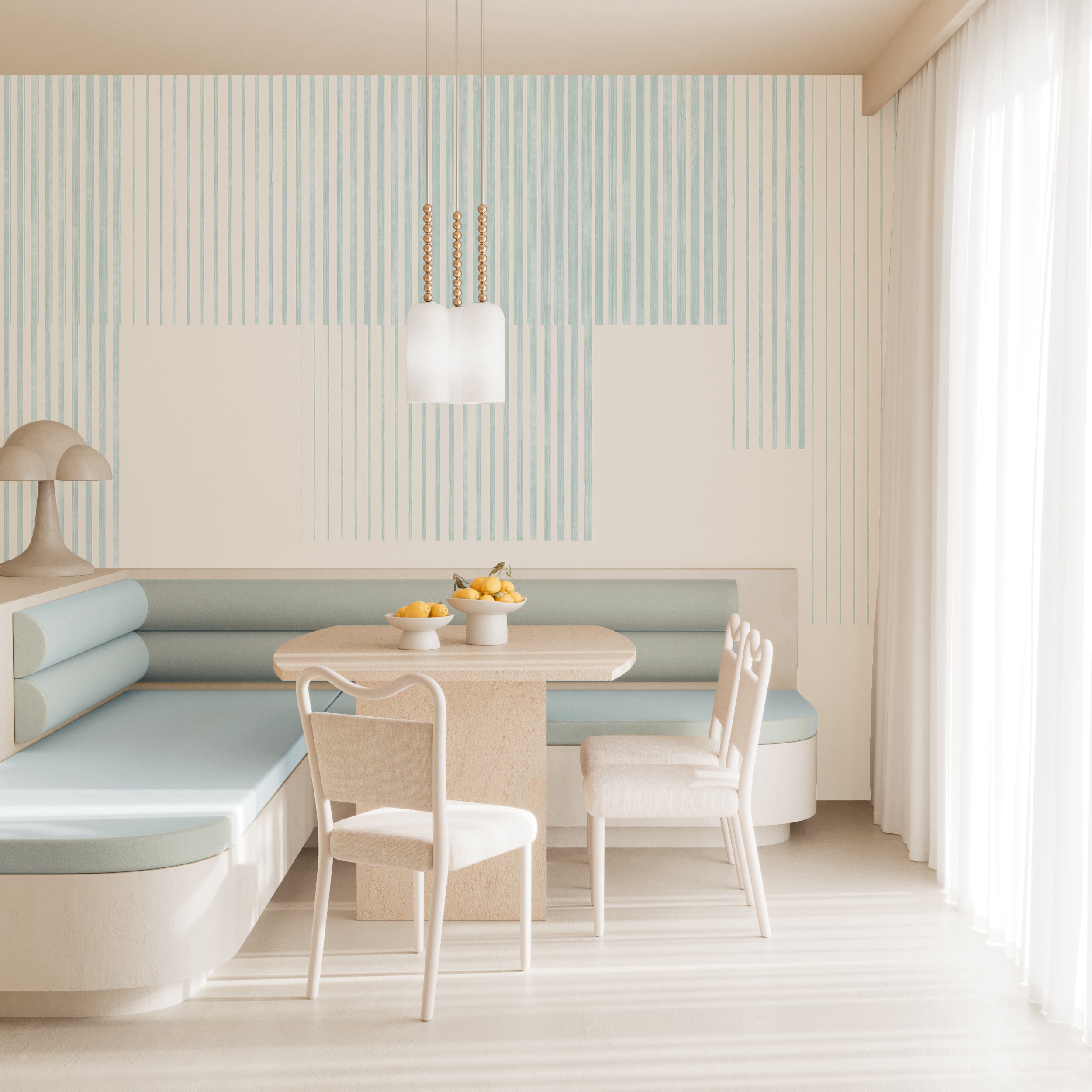 Seismic© Mural Wallpaper in Aqua
