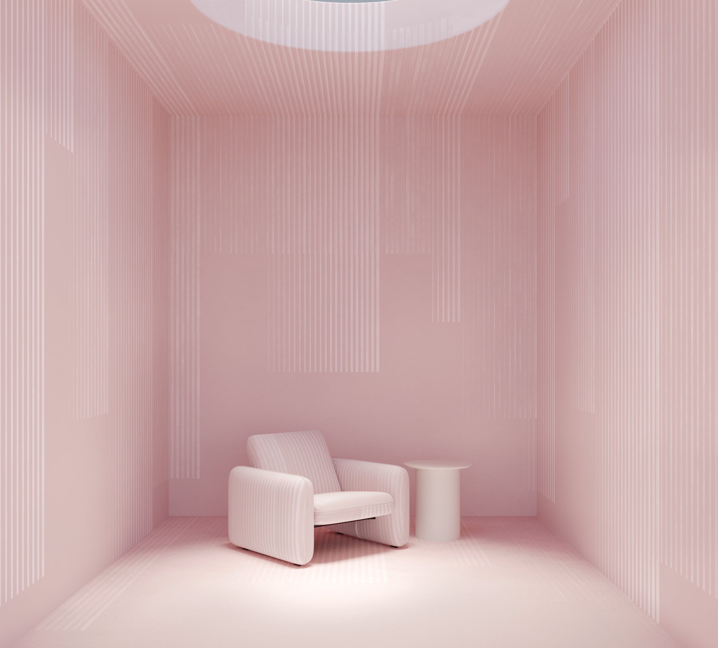 Seismic© Mural Wallpaper in blush