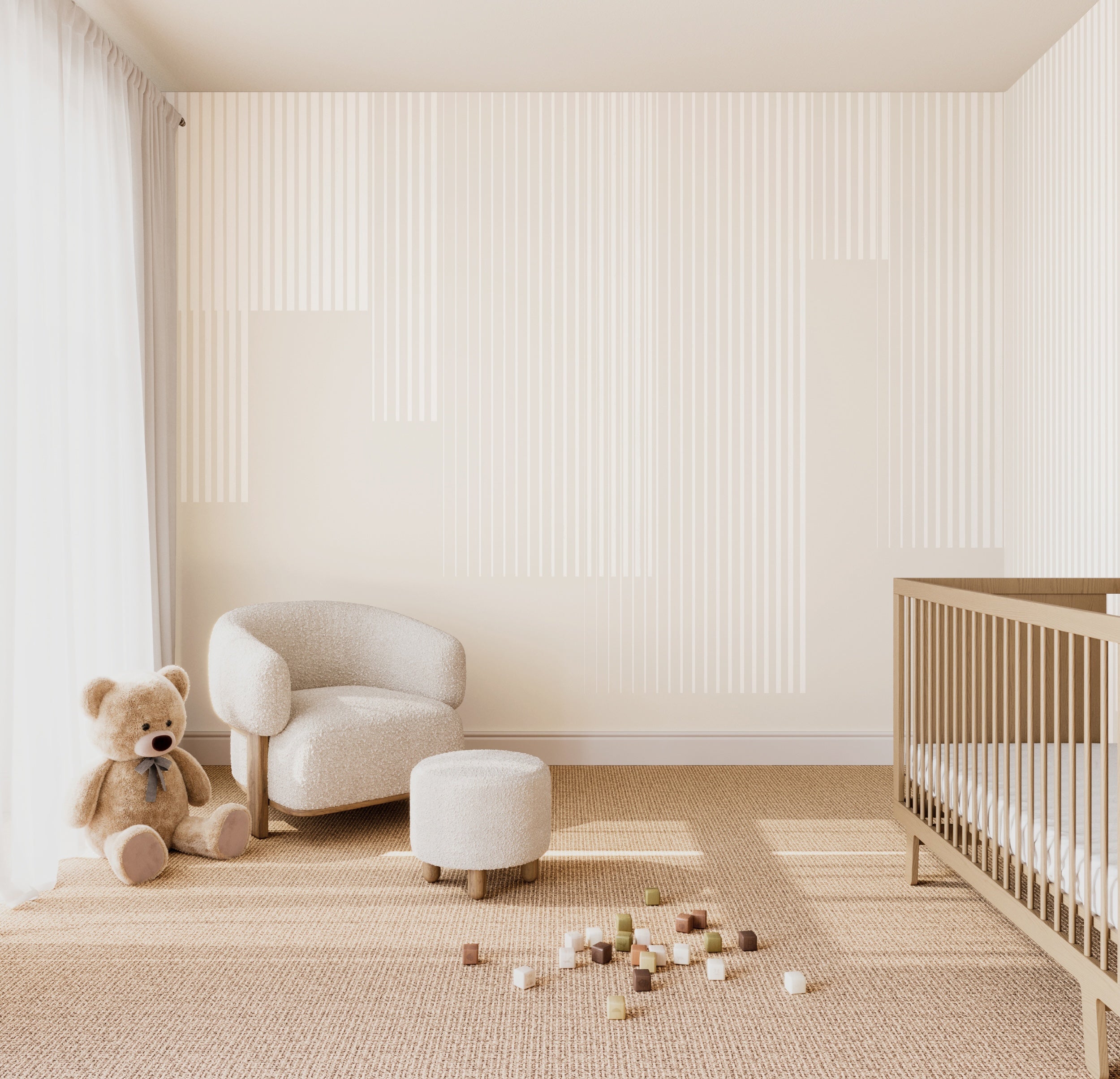 Seismic© Mural Wallpaper in creme