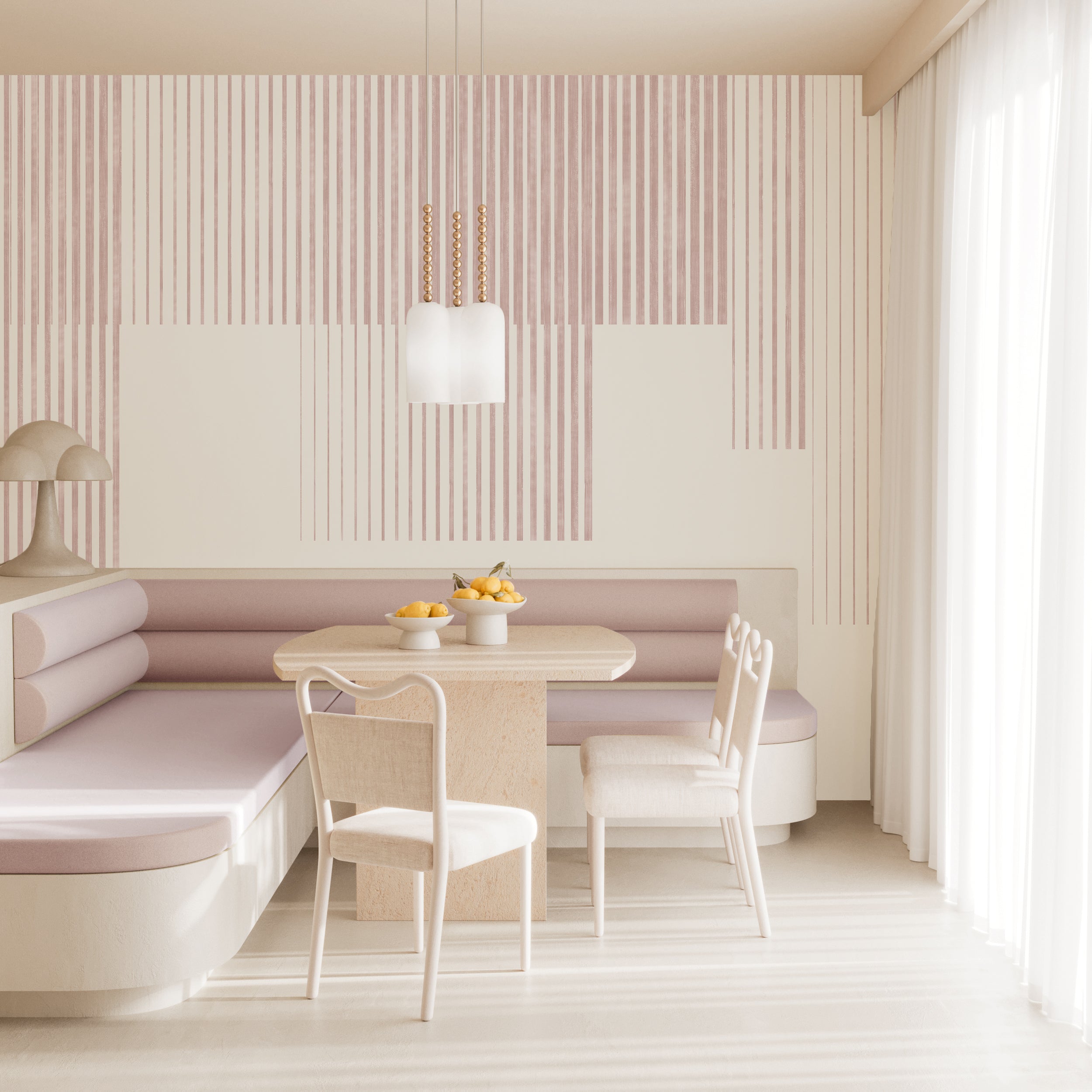 Seismic© Mural Wallpaper in Petal
