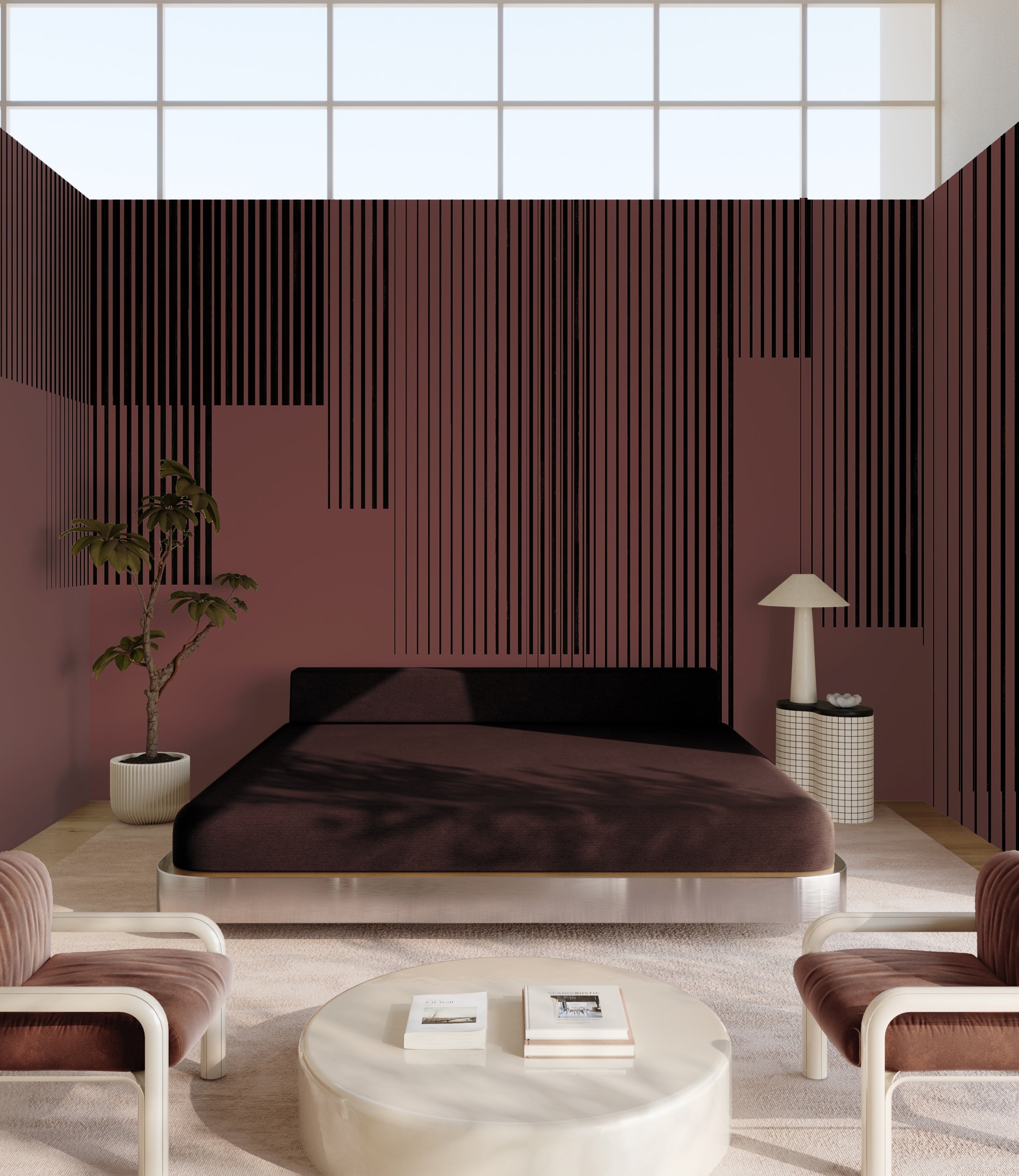 Seismic© Mural Wallpaper in Salmon
