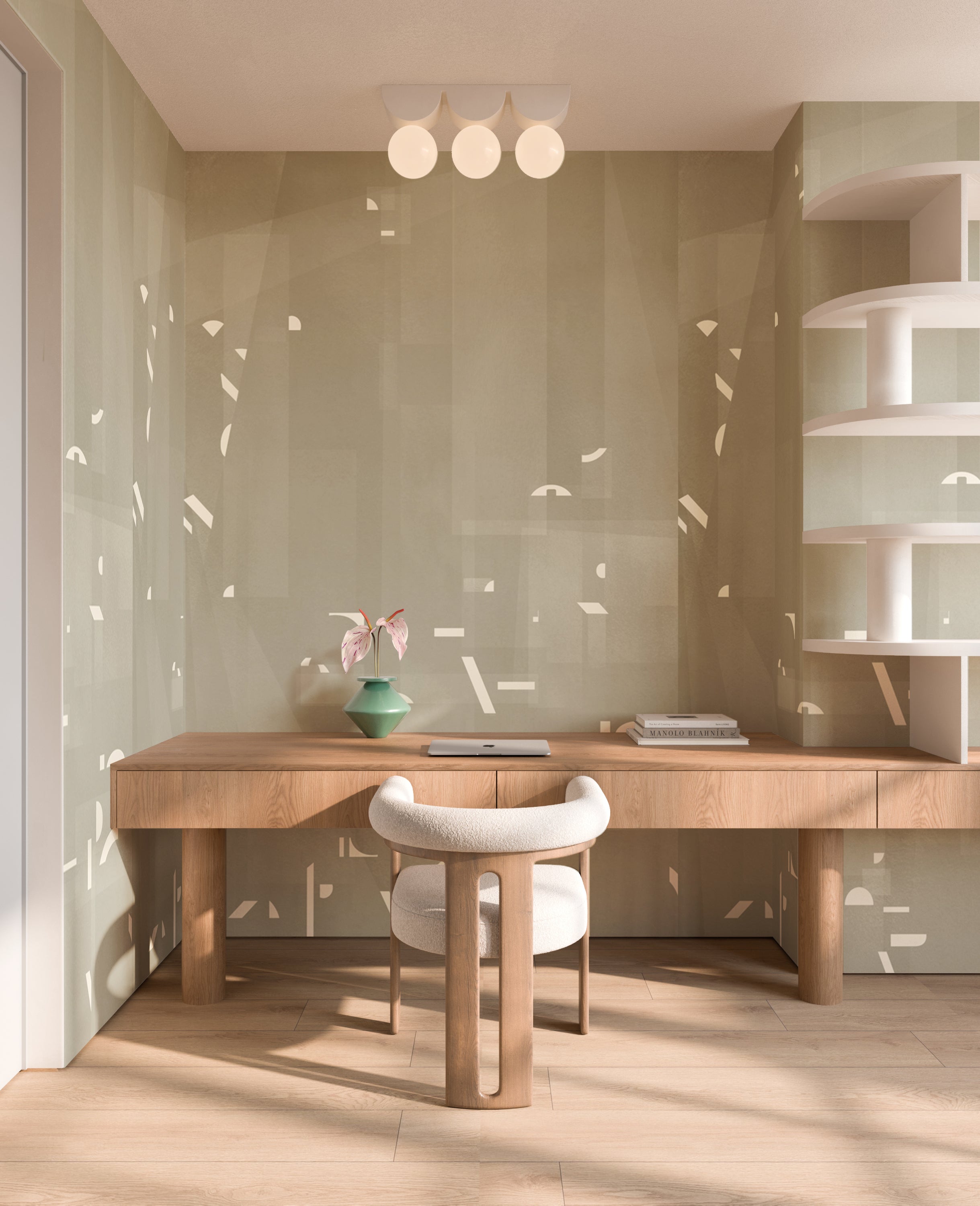 Shape Shifter© Mural Wallpaper in Sage
