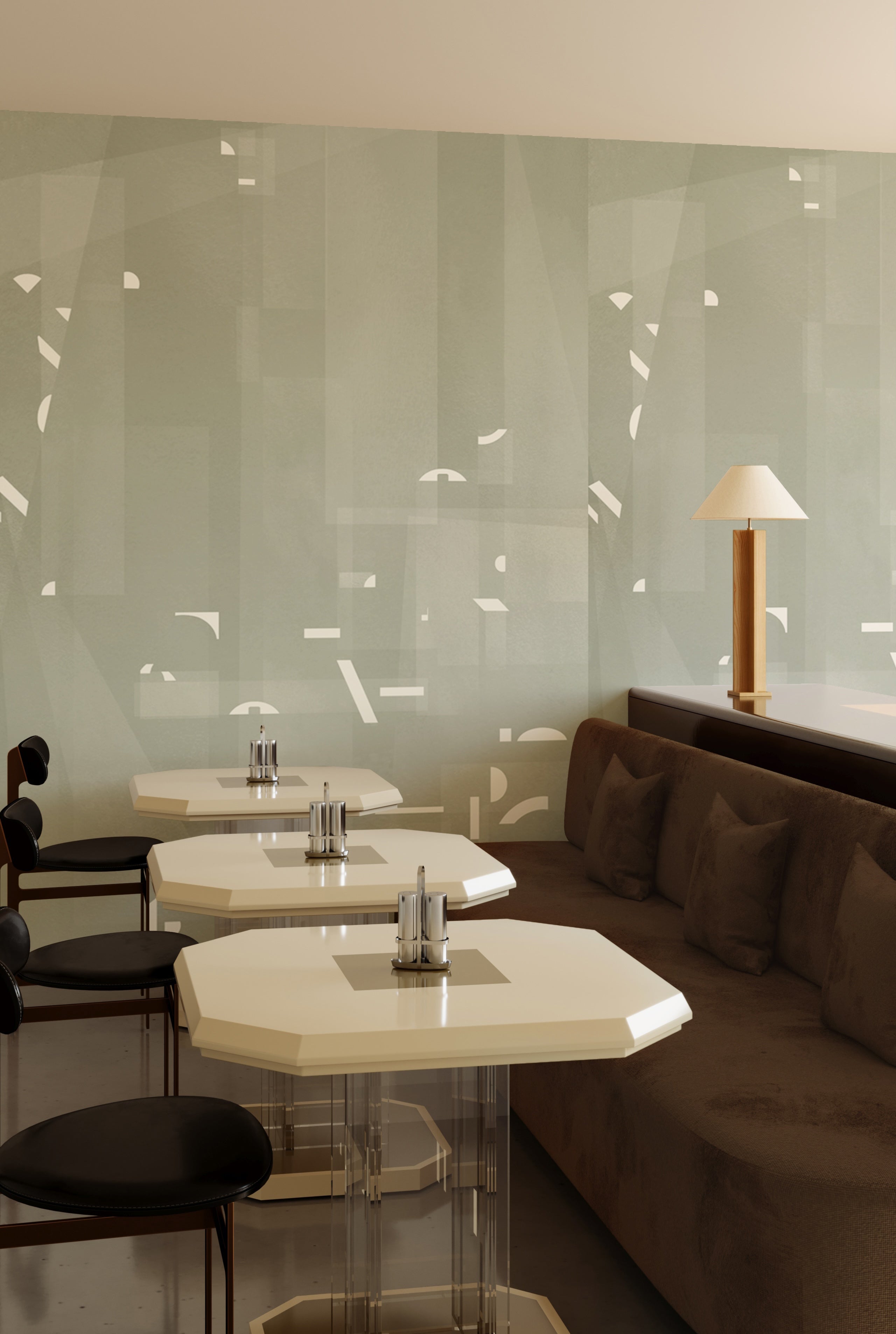 Shape Shifter© Mural Wallpaper in Sage