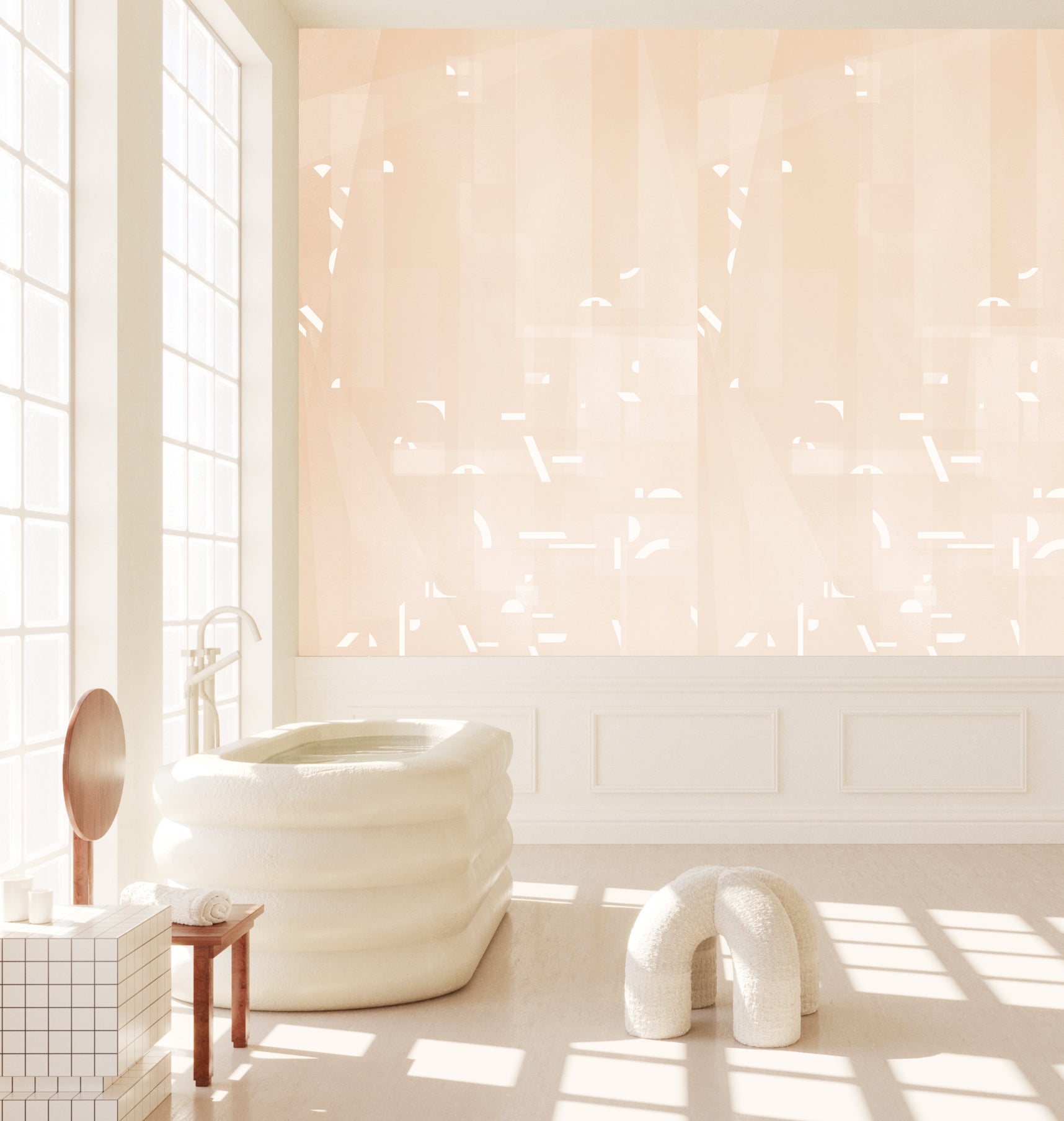 Shape Shifter© Mural Wallpaper in Shell