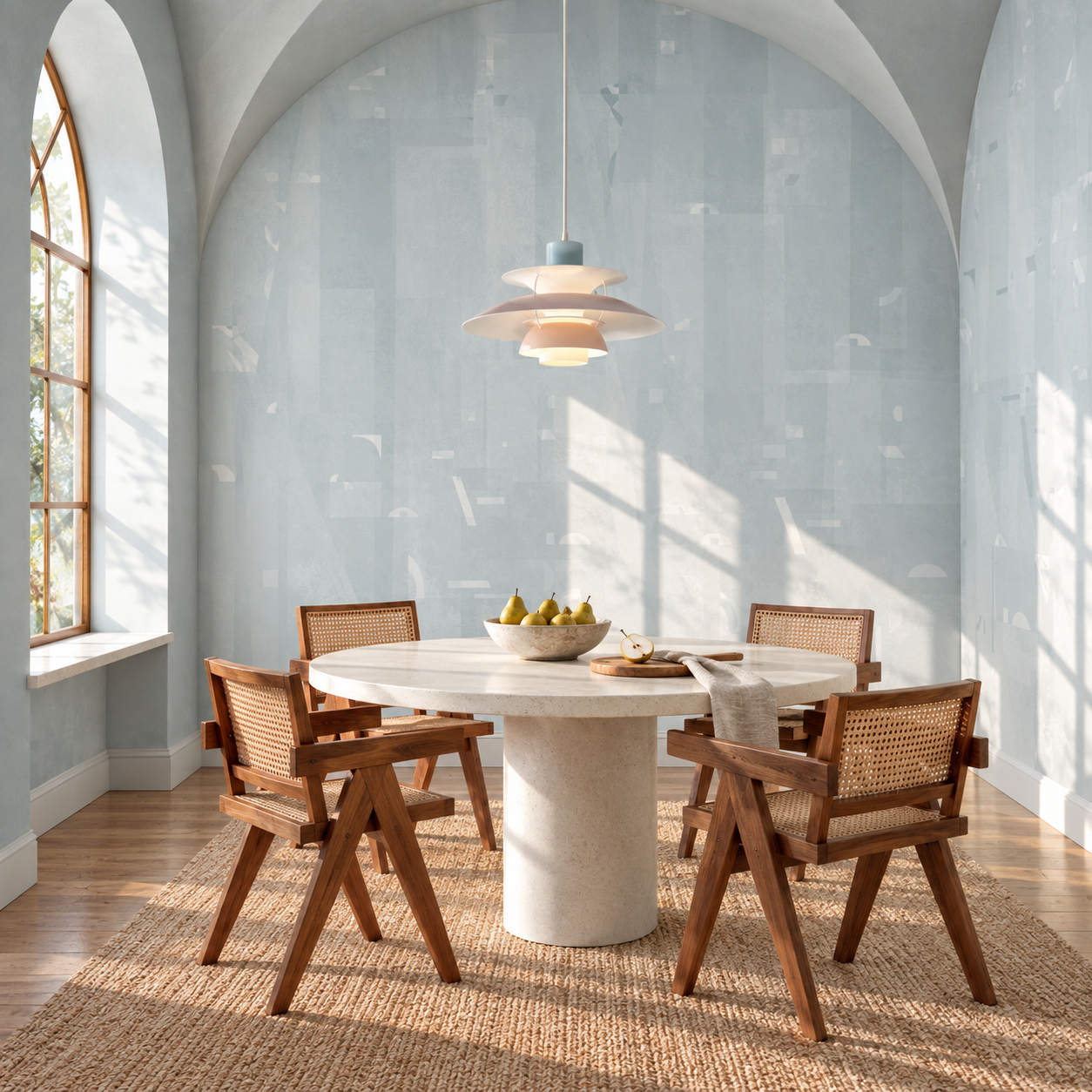 Shape Shifter© Mural Wallpaper in Stardust Blue