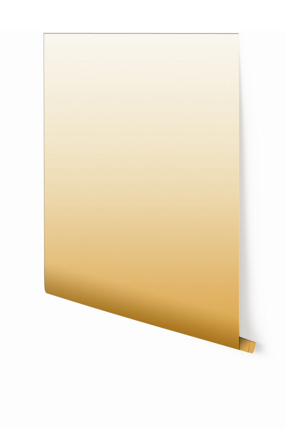 A rolled piece of beige to yellow gradient wallpaper with a textured surface from drop it MODERN.
