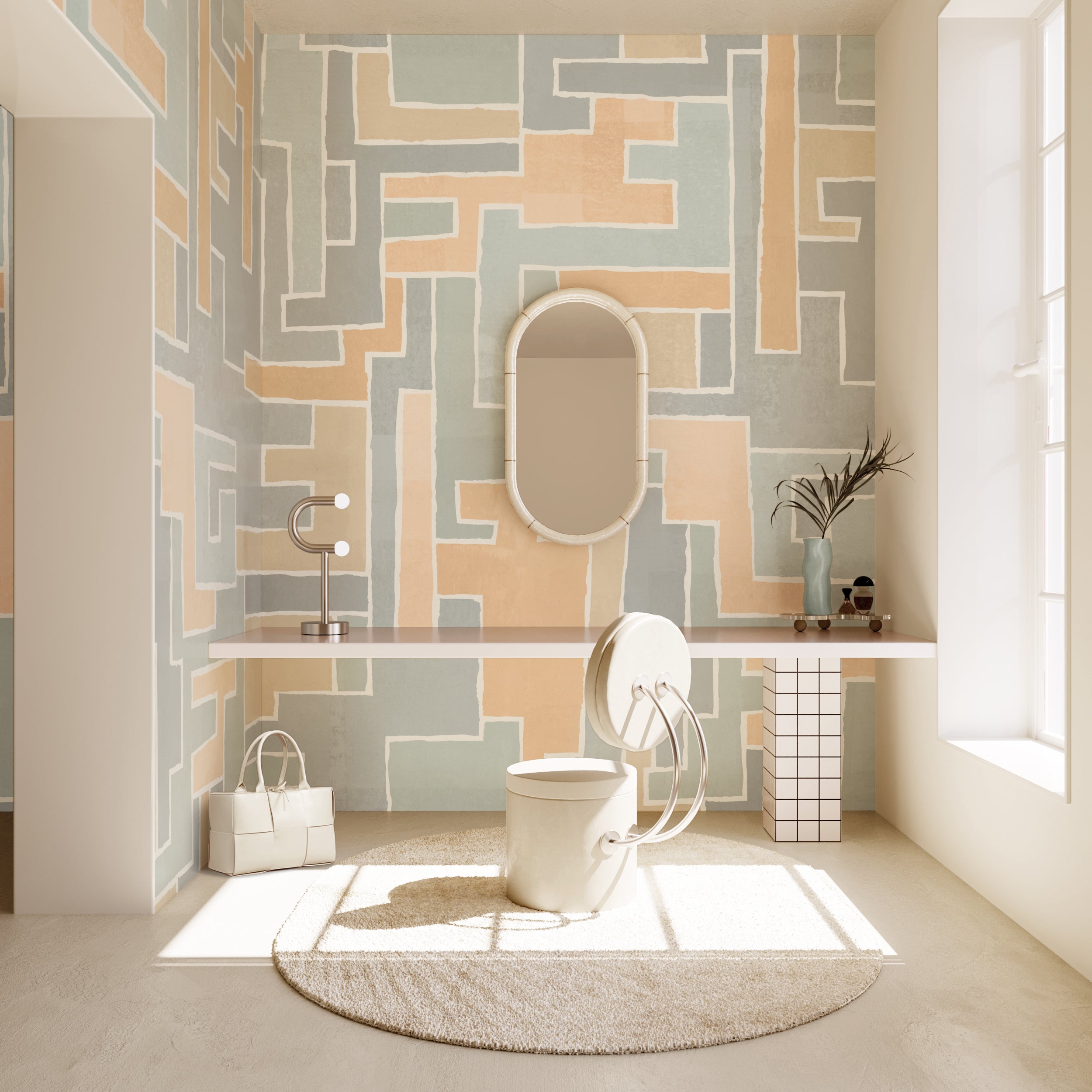 Tetris© Mural Wallpaper in Capri