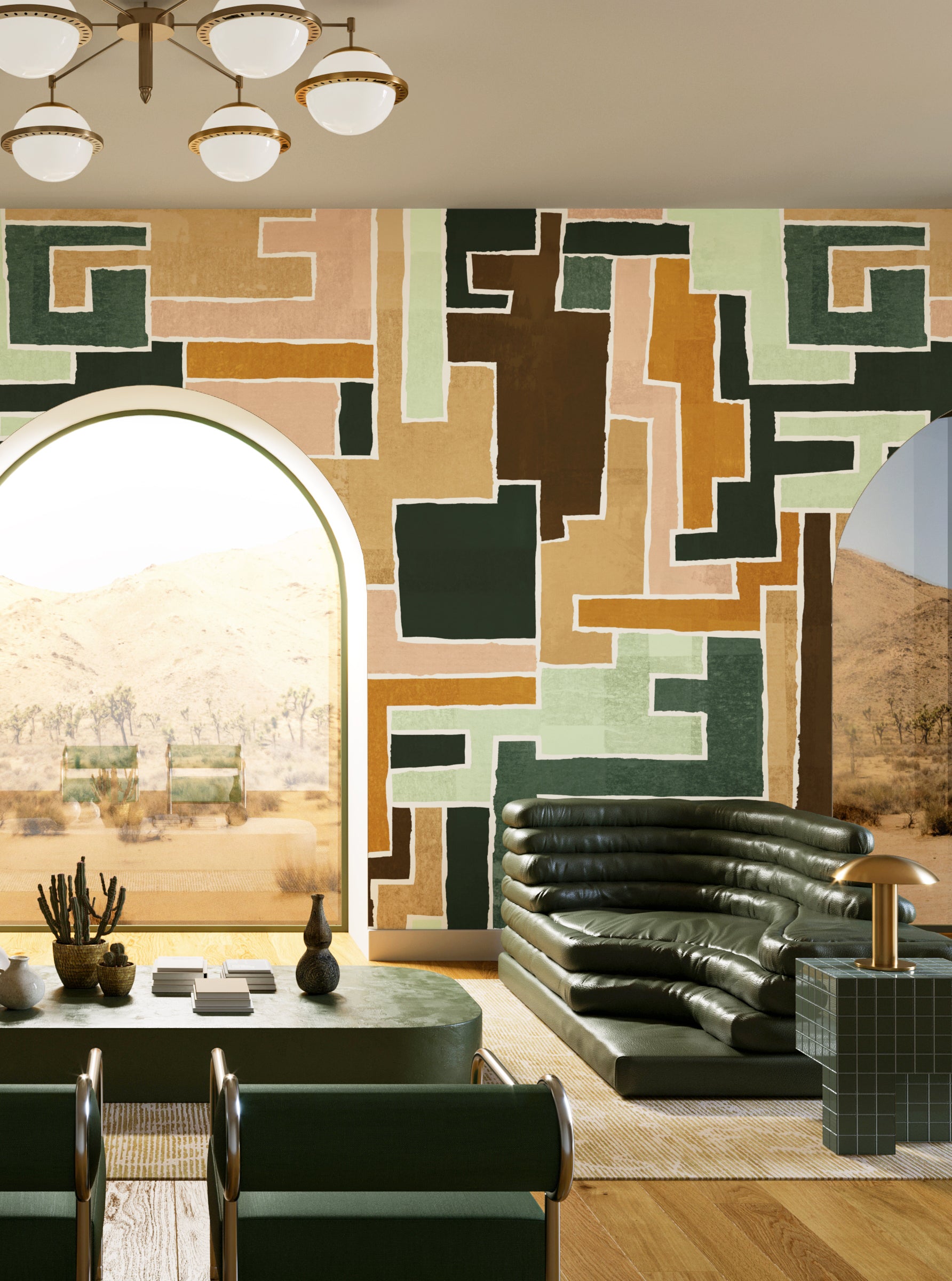 Tetris© Mural Wallpaper in Inka