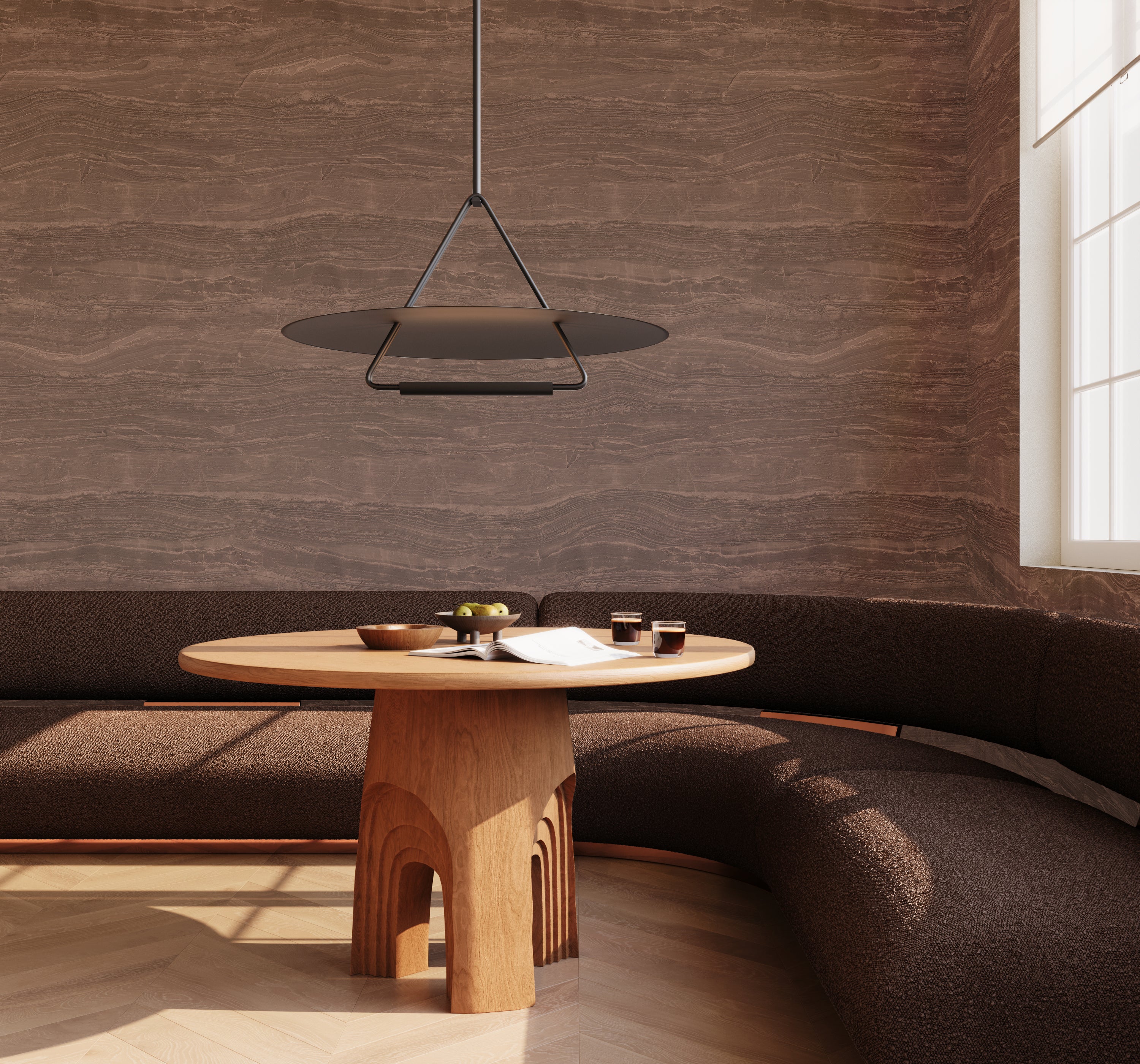 Travertine© Mural Wallpaper in Chocolate