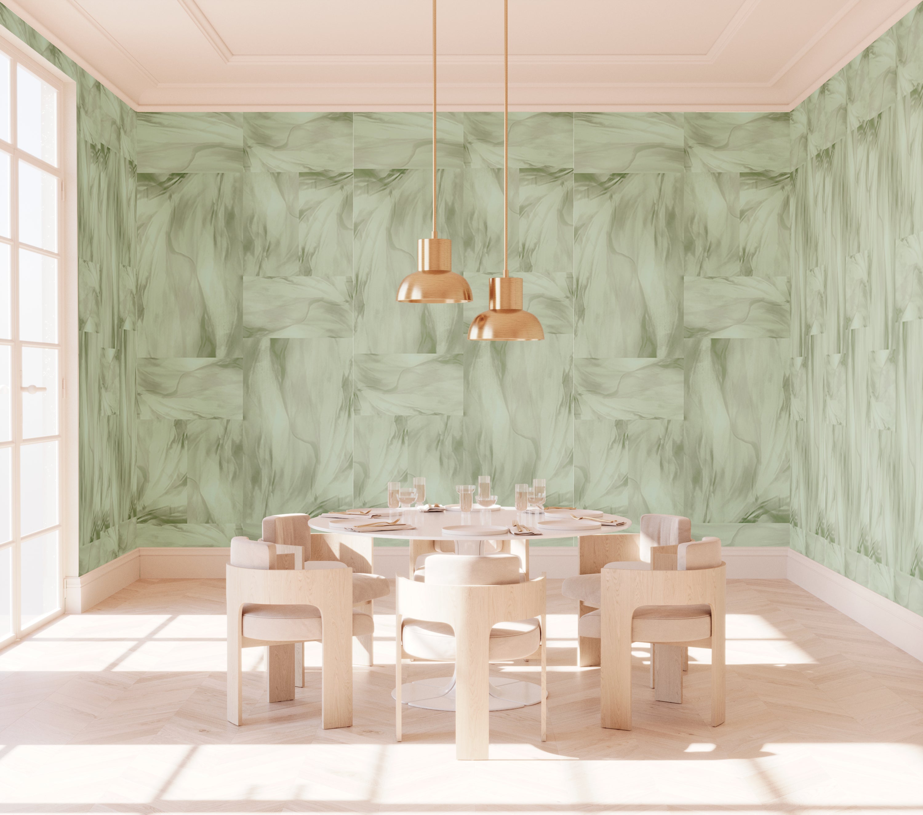 Tulle© Wallpaper in Green