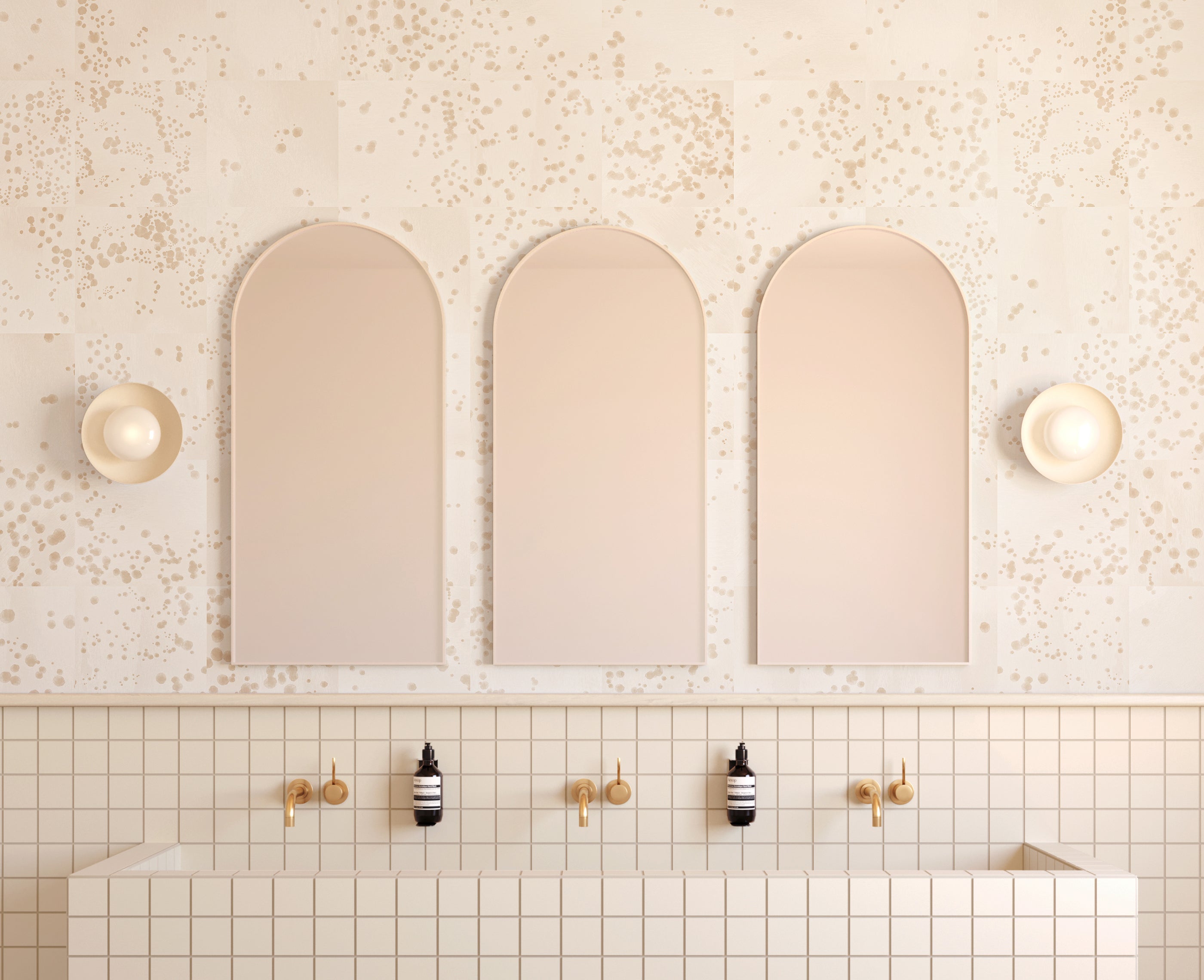 Wild Tile© Wallpaper in Champagne