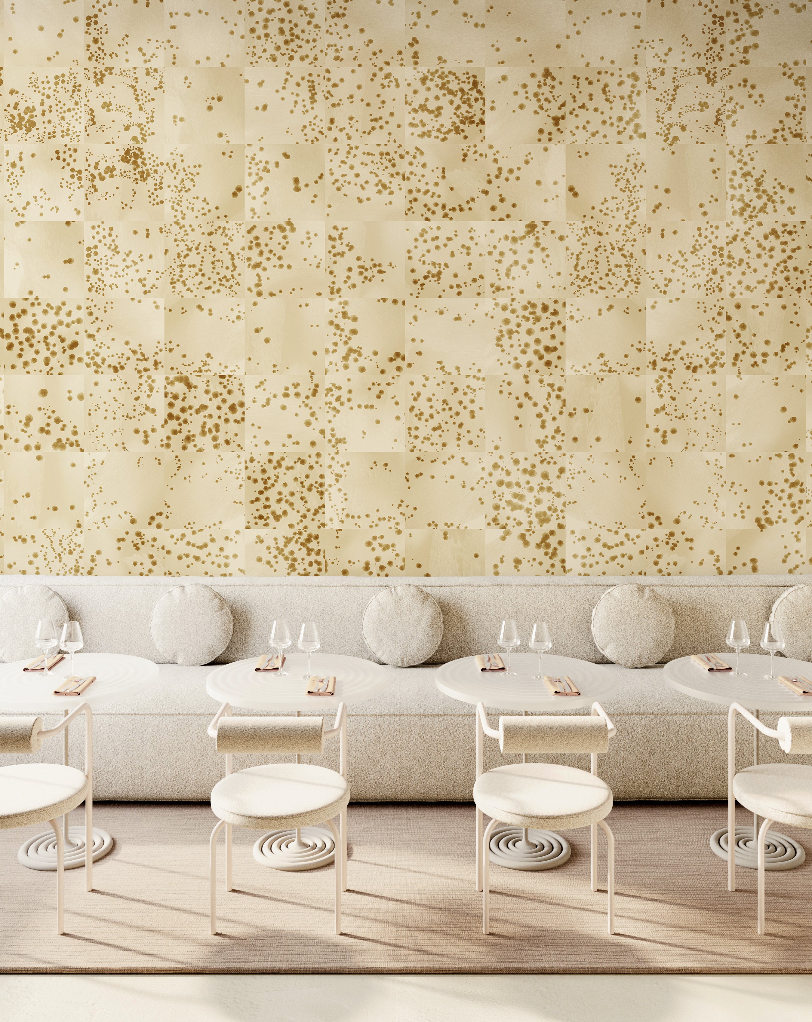 Wild Tile© Wallpaper in Macadamia
