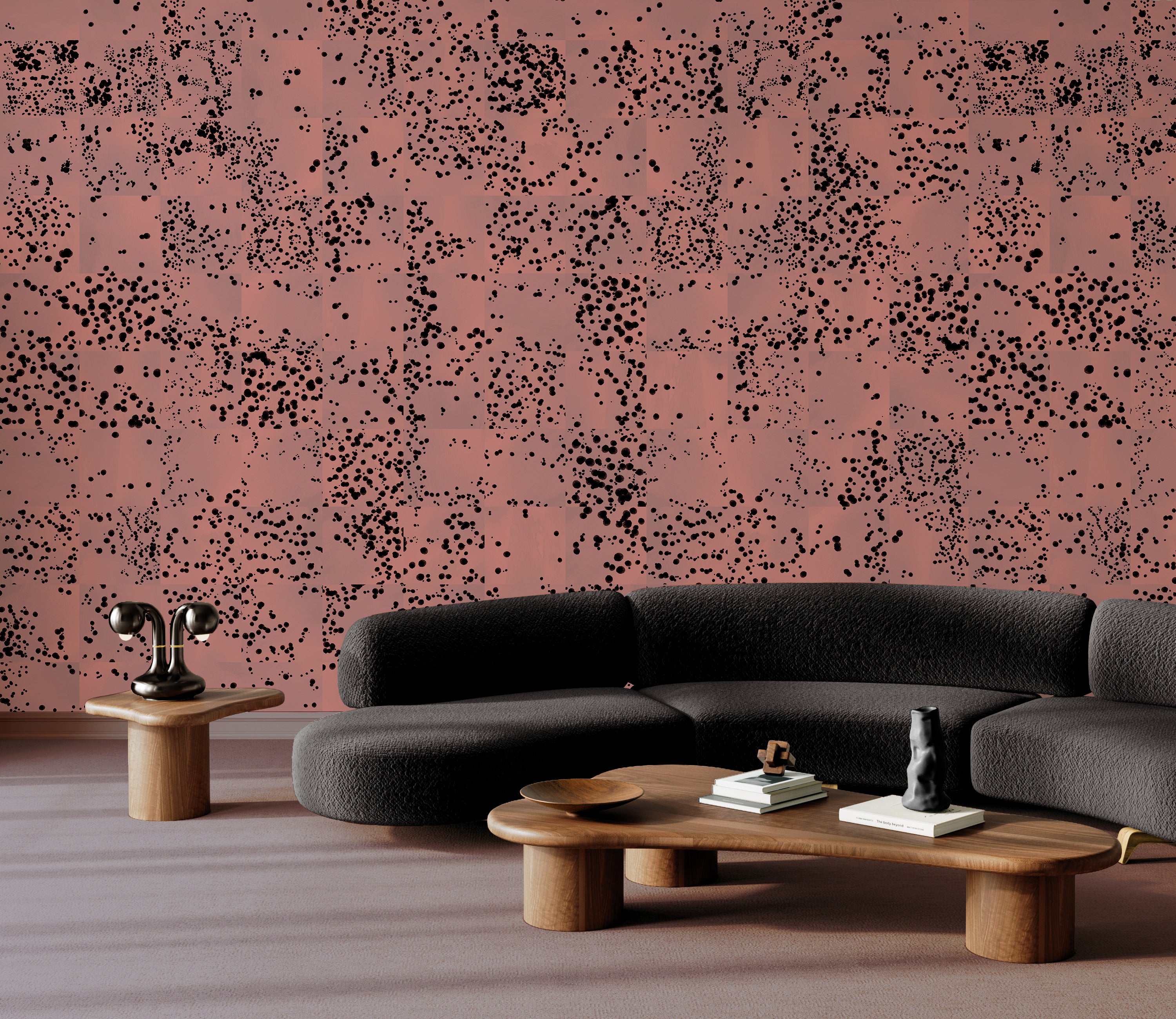 Wild Tile© Wallpaper in Mauve