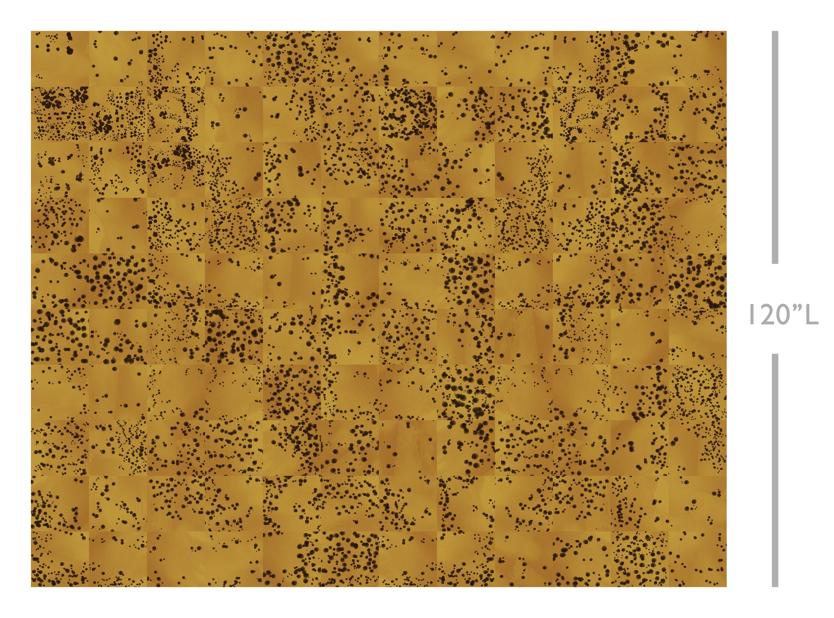Wild Tile© Wallpaper in Mustard