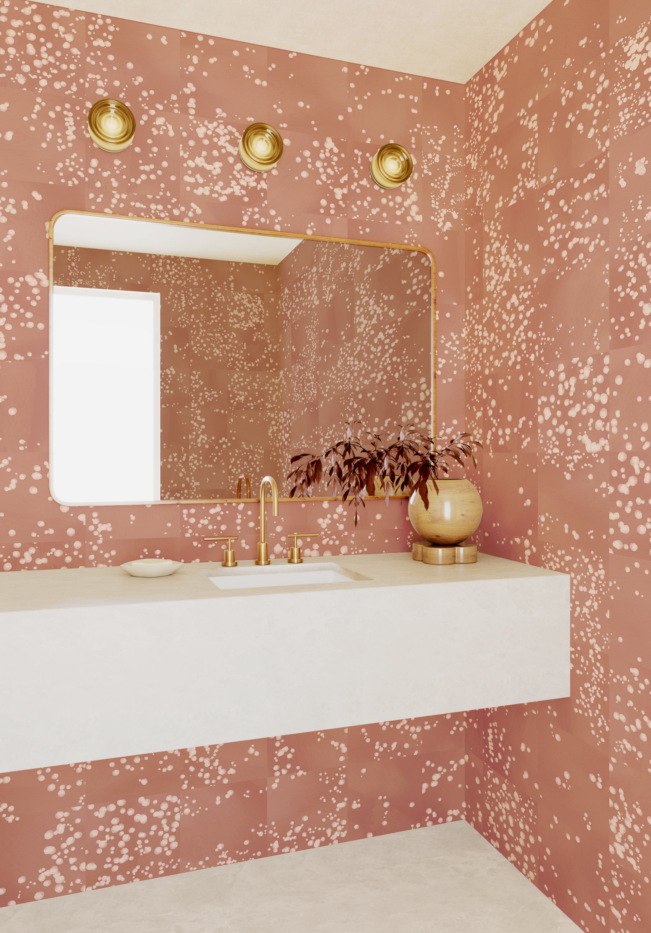 Wild Tile© Wallpaper in Terracotta