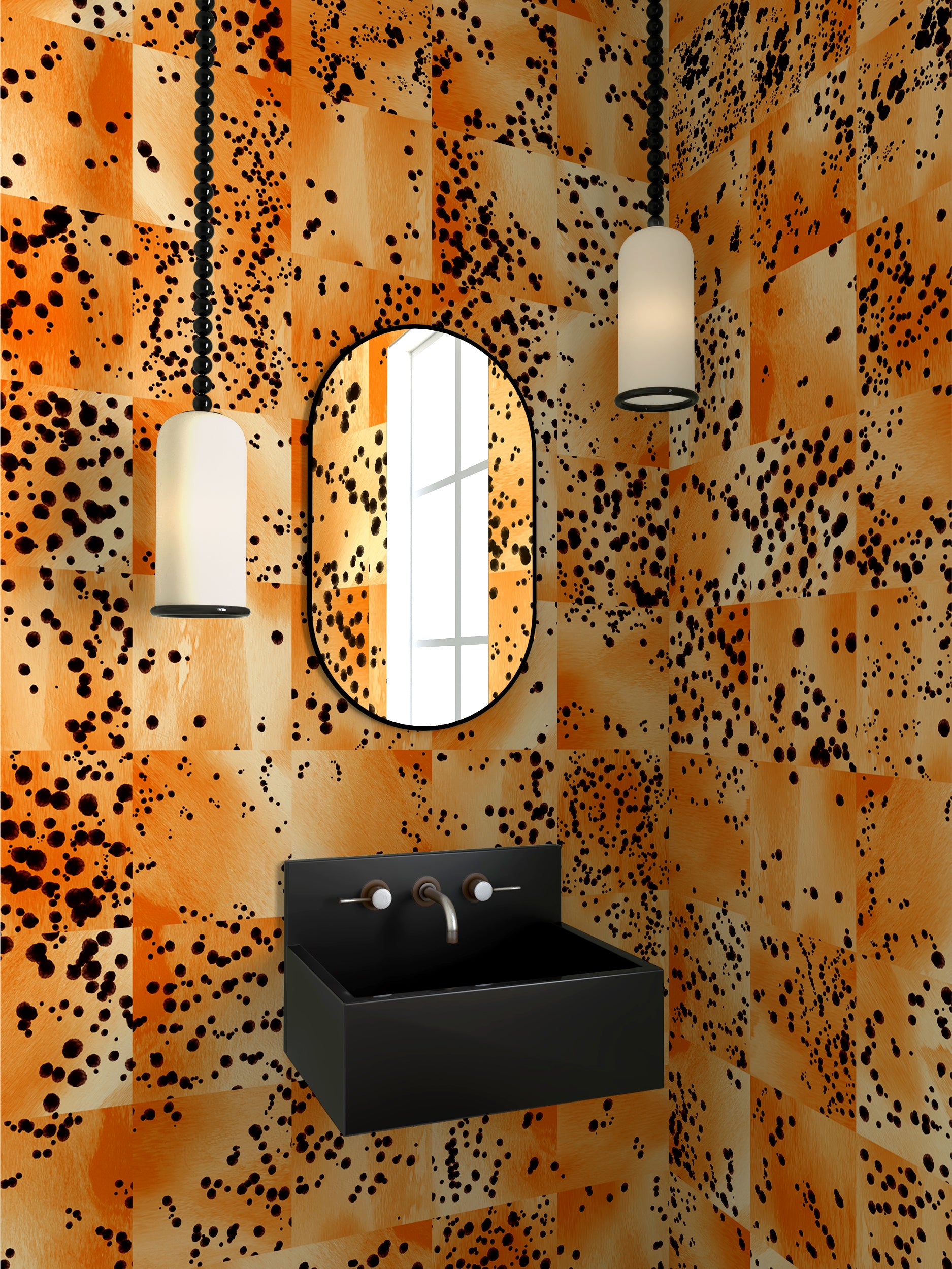 Wild Tile© Wallpaper in Tiger