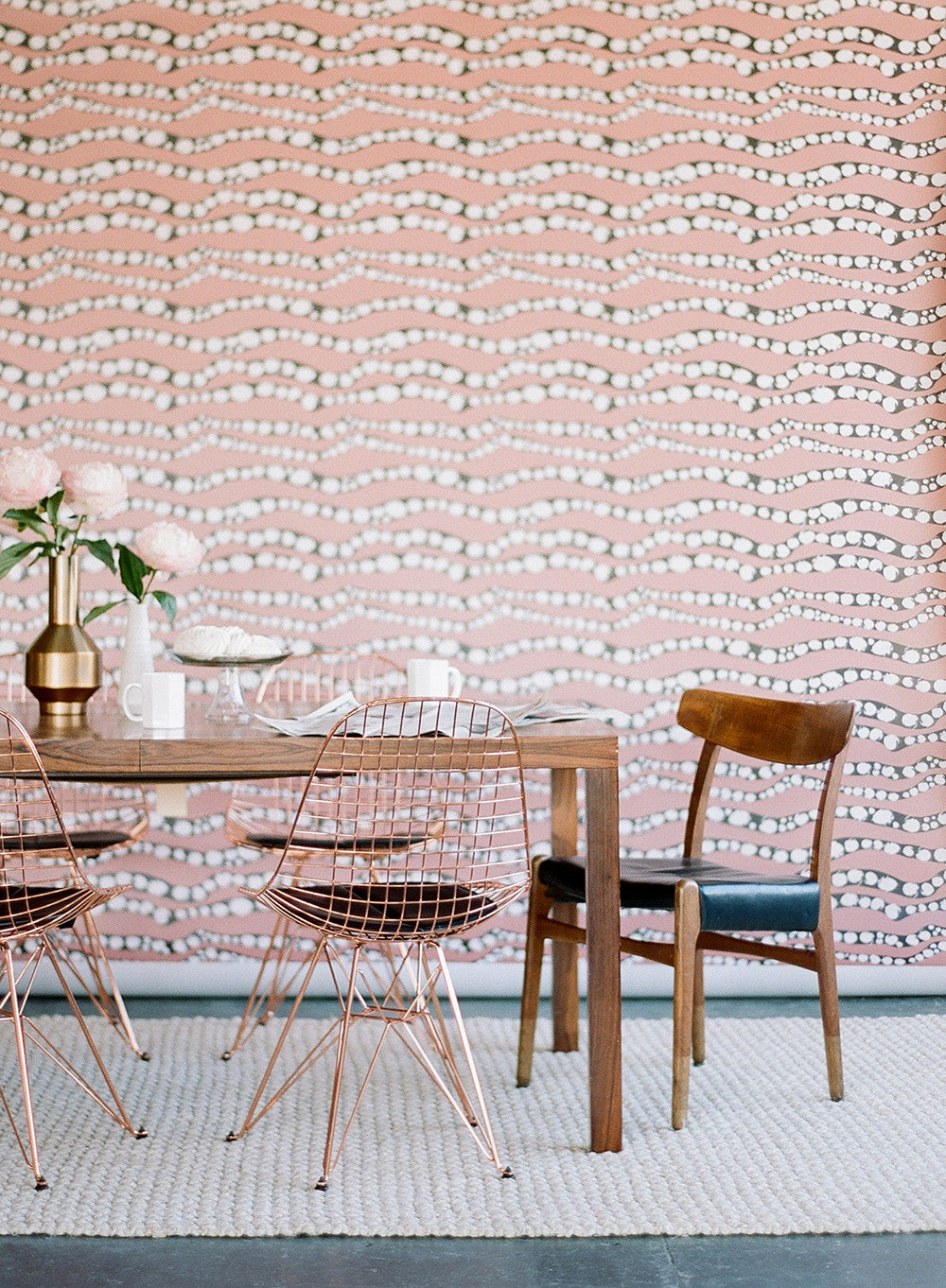 Serpent© Wallpaper in Salmon