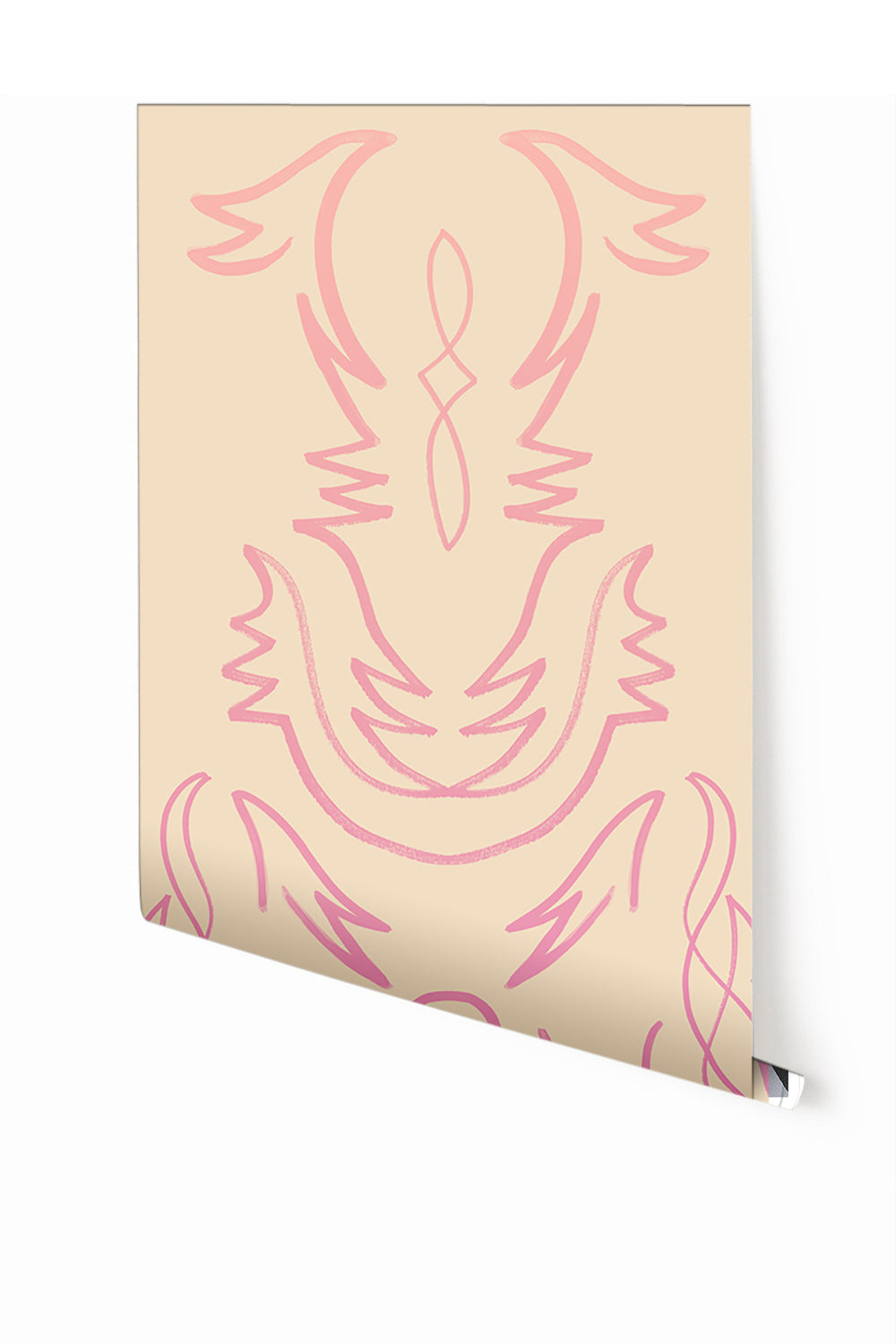 Side Saddle© Wallpaper in Antique Rose