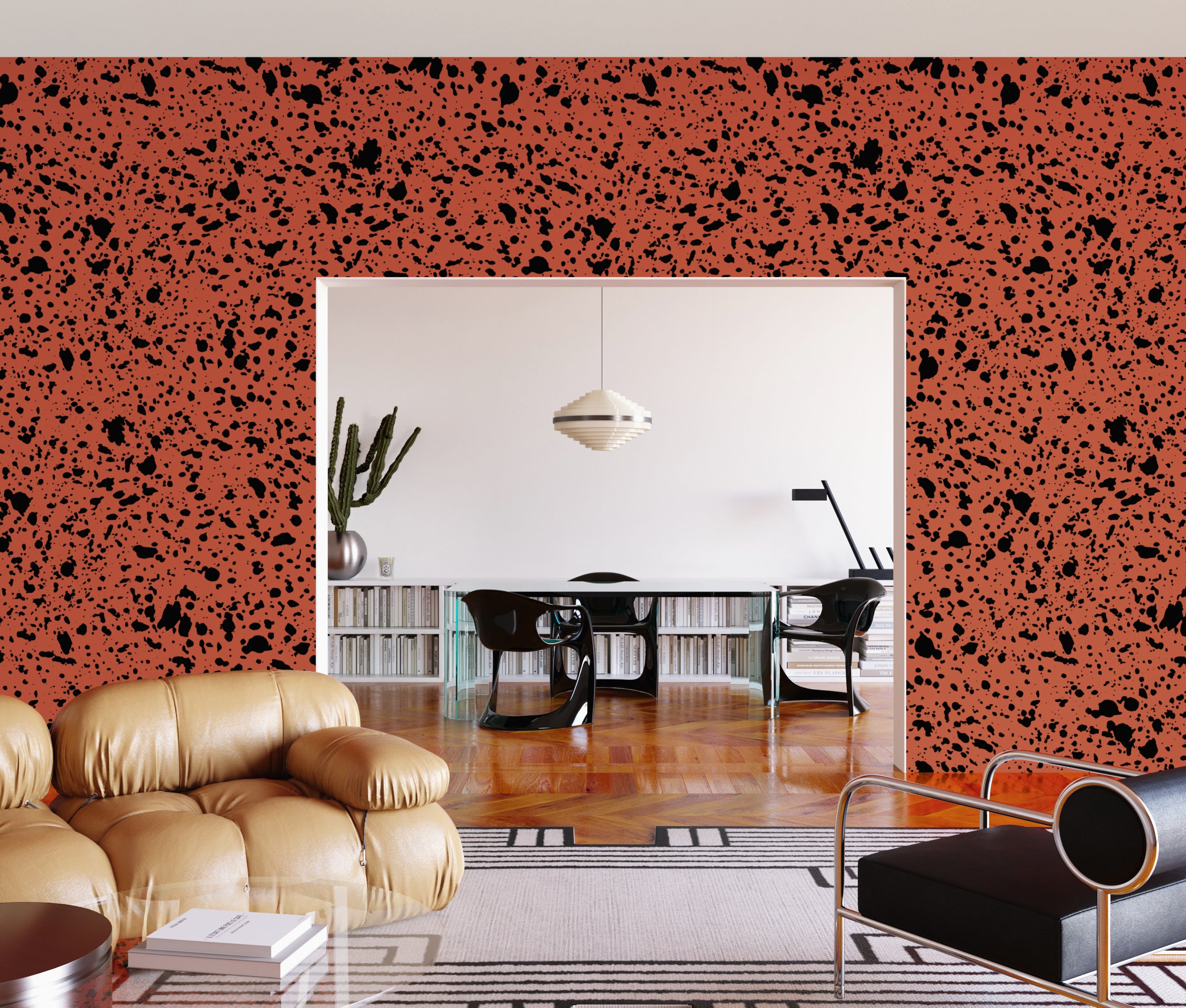 Appaloosa© Mural Wallpaper in Brick + Black