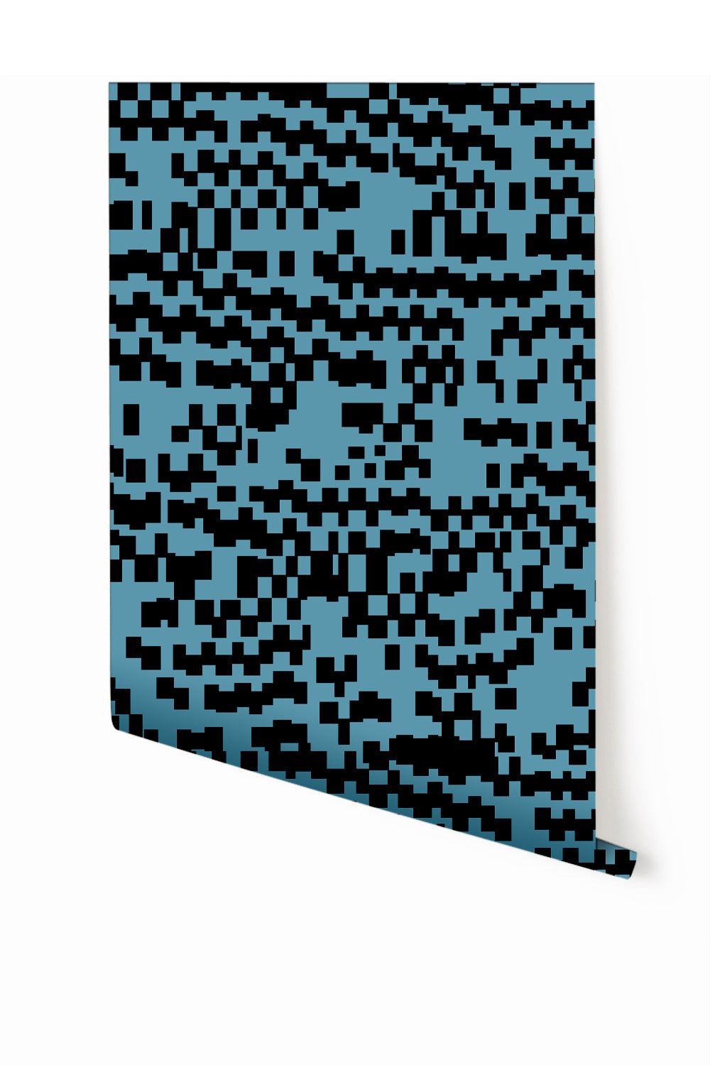 Pixel© Wallpaper in Aqua Net + Black