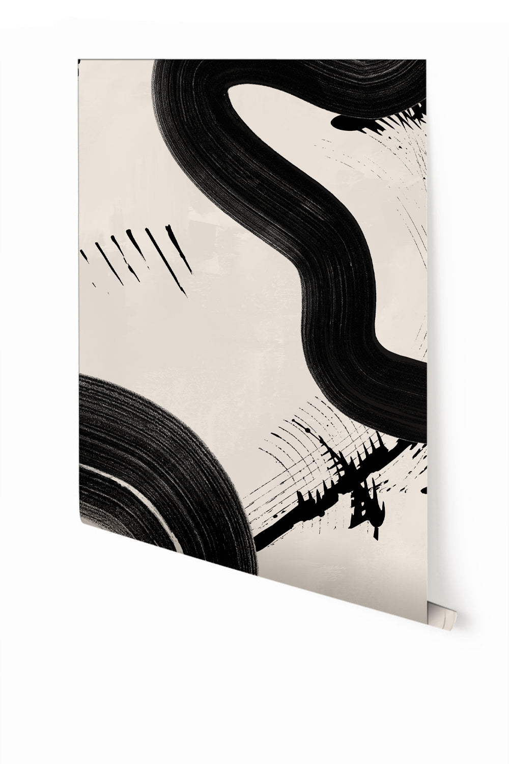 Untamed© Mural Wallpaper in Black + Cremé