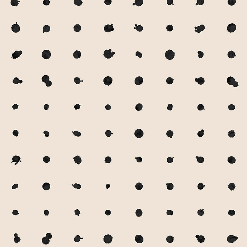 The Dotted Line© Wallpaper in Black + Cremé from drop it MODERN.