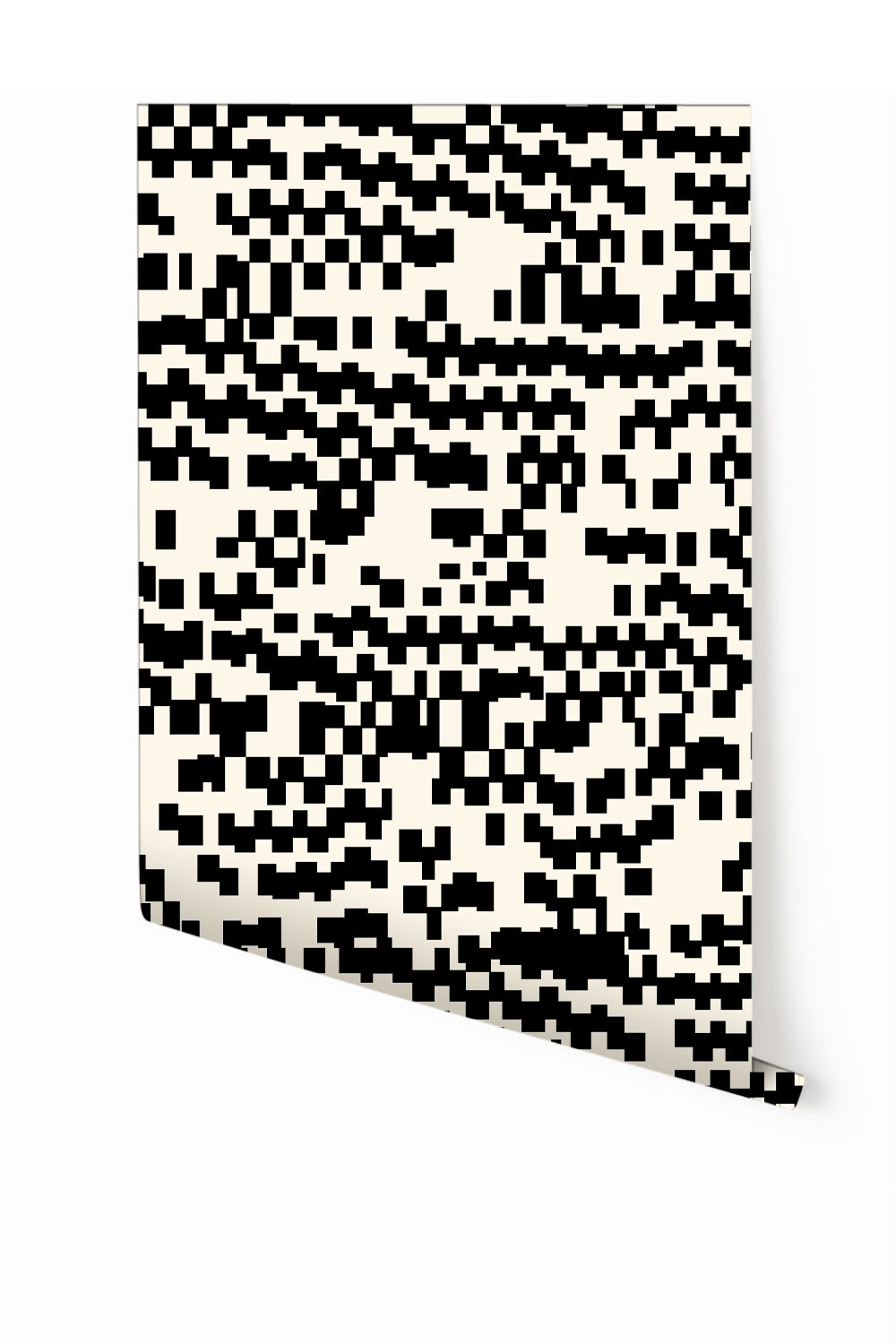 Pixel© Wallpaper in Black + Cremé
