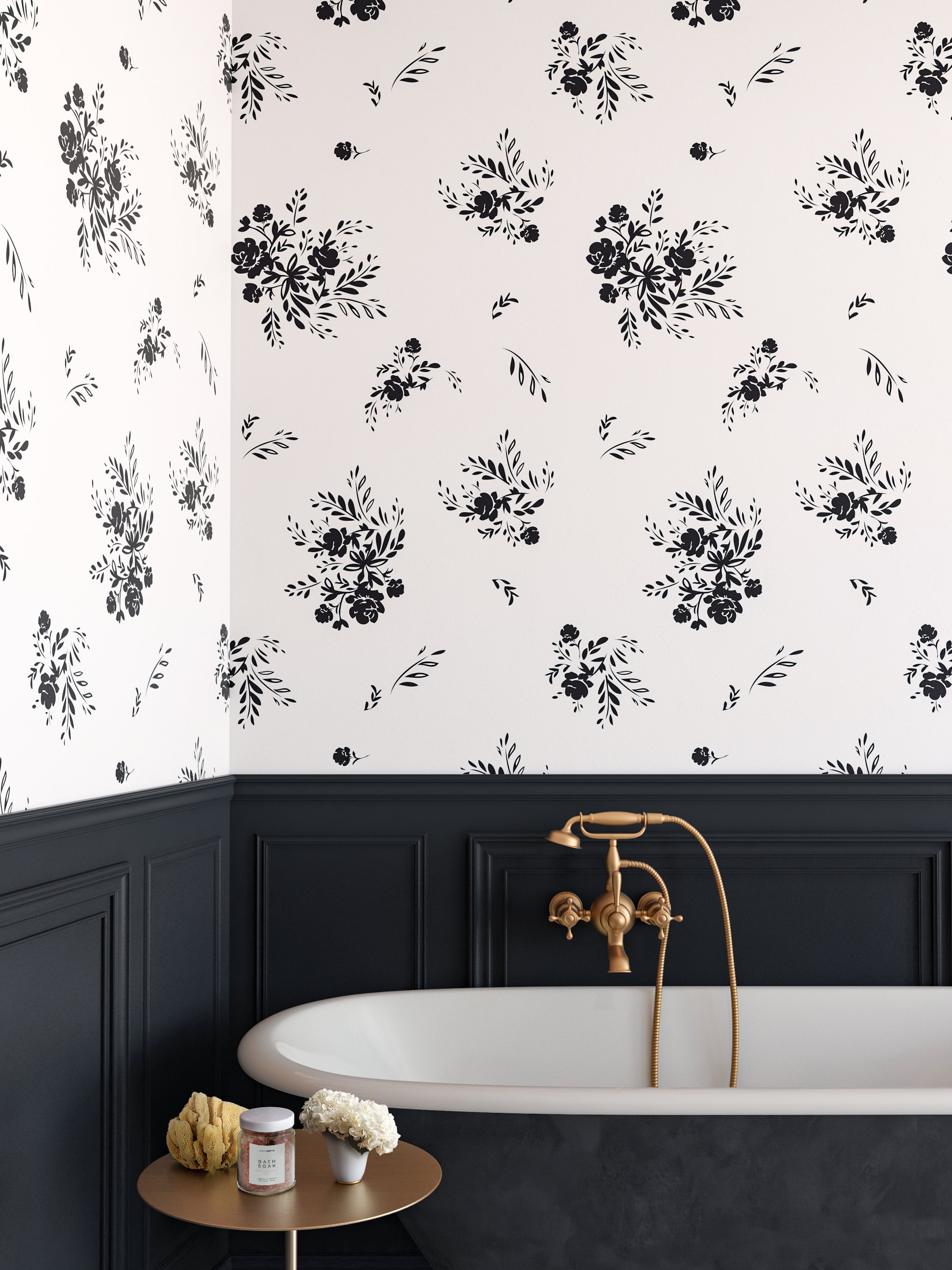 Bloom© Wallpaper in Ebony