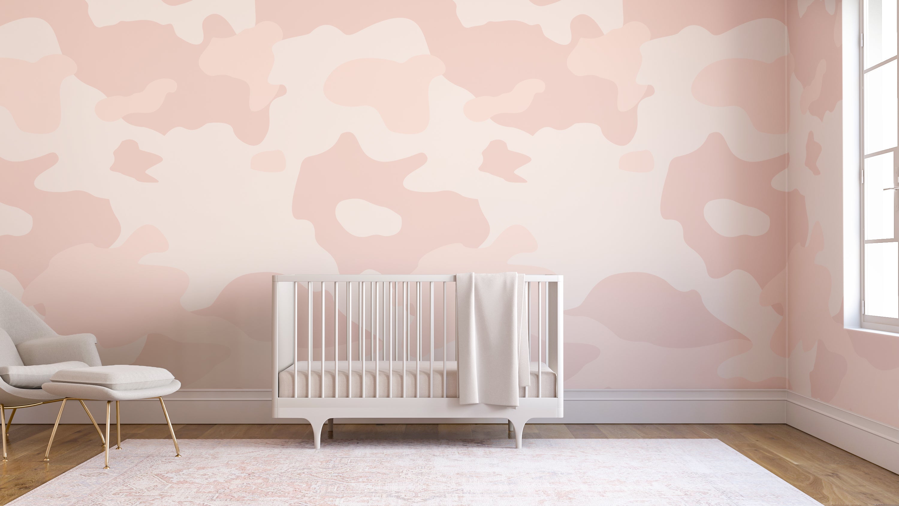Camo© Wallpaper in Blush