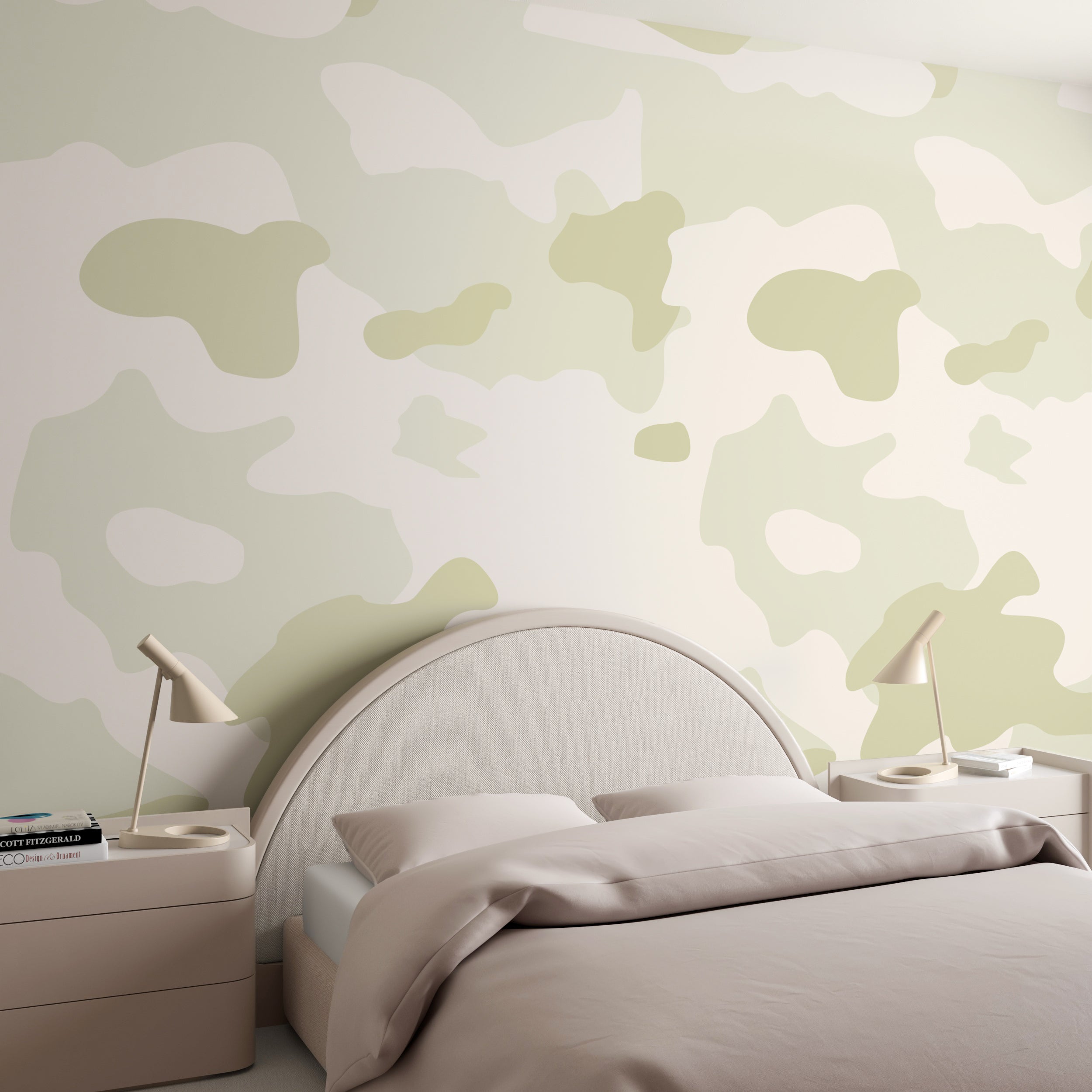 Camo© Wallpaper in Pea