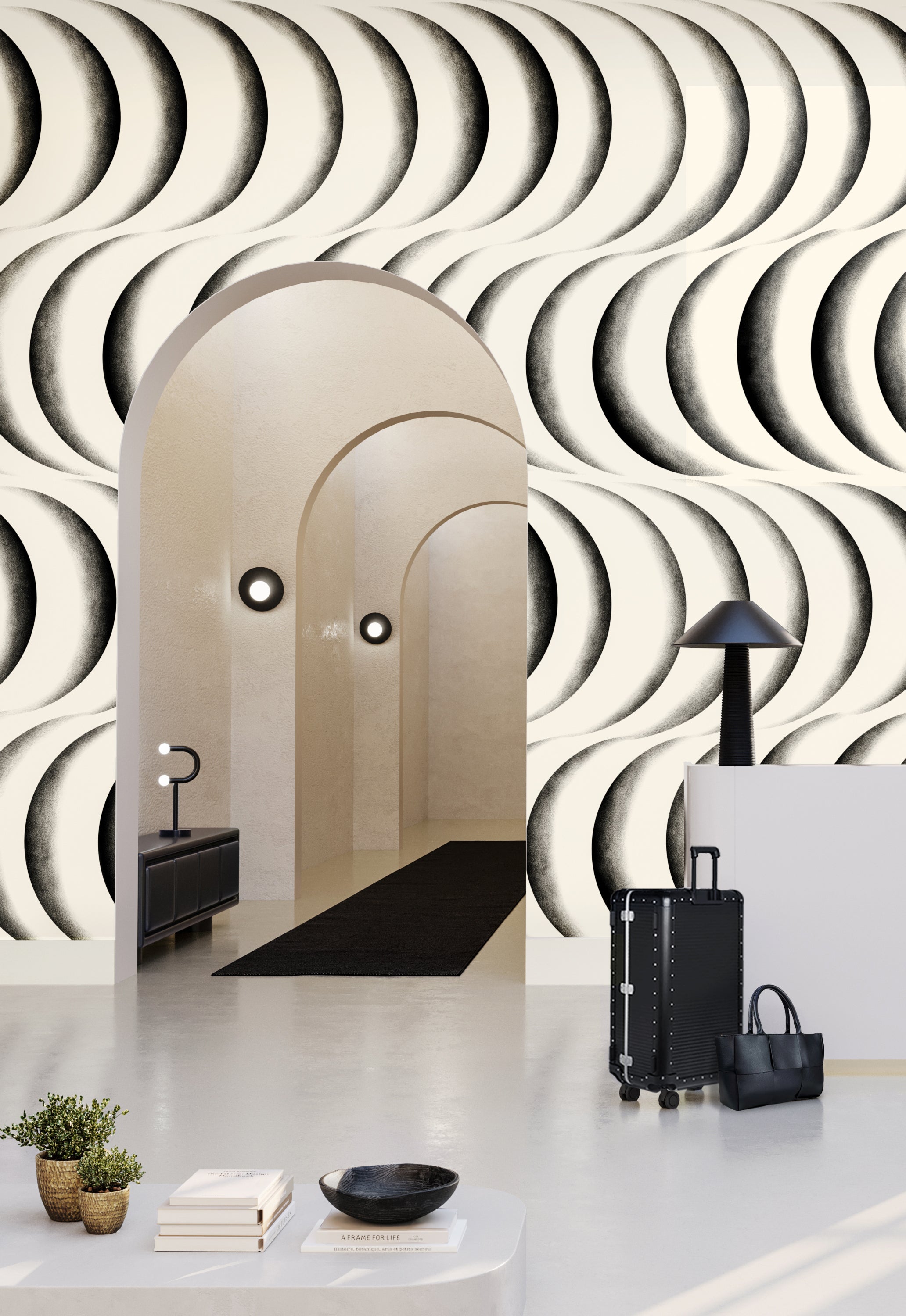 Coque© Wallpaper in Black + Cremé