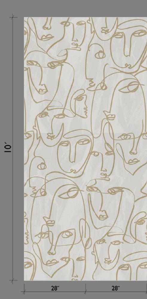 The Femme© Wallpaper in Nude template from drop it MODERN.