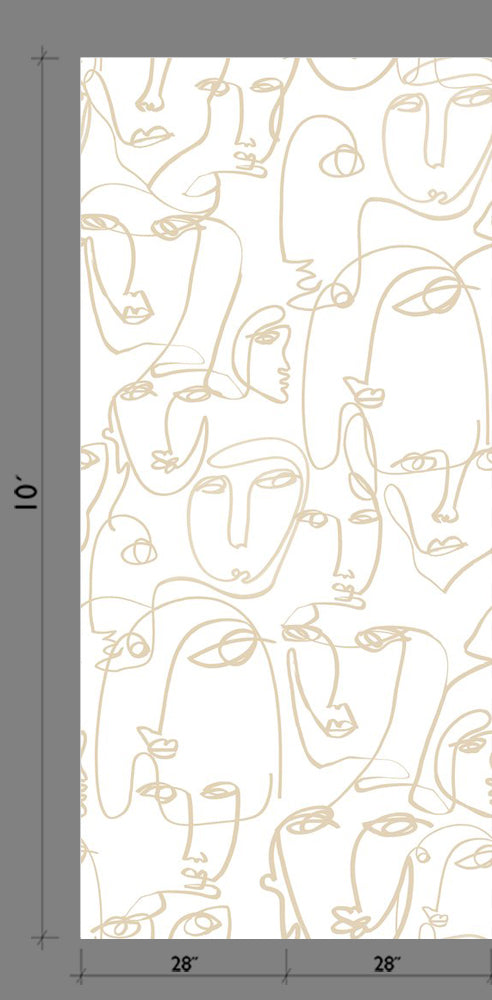 The Femme© Wallpaper in Sand template from drop it MODERN.