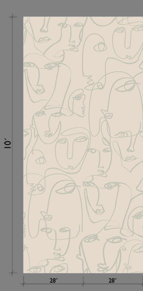 The Femme© Wallpaper in Succulent template from drop it MODERN.