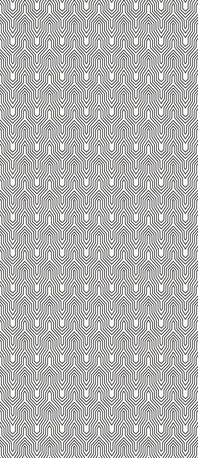 Gatsby© Wallpaper in Black + Cremé