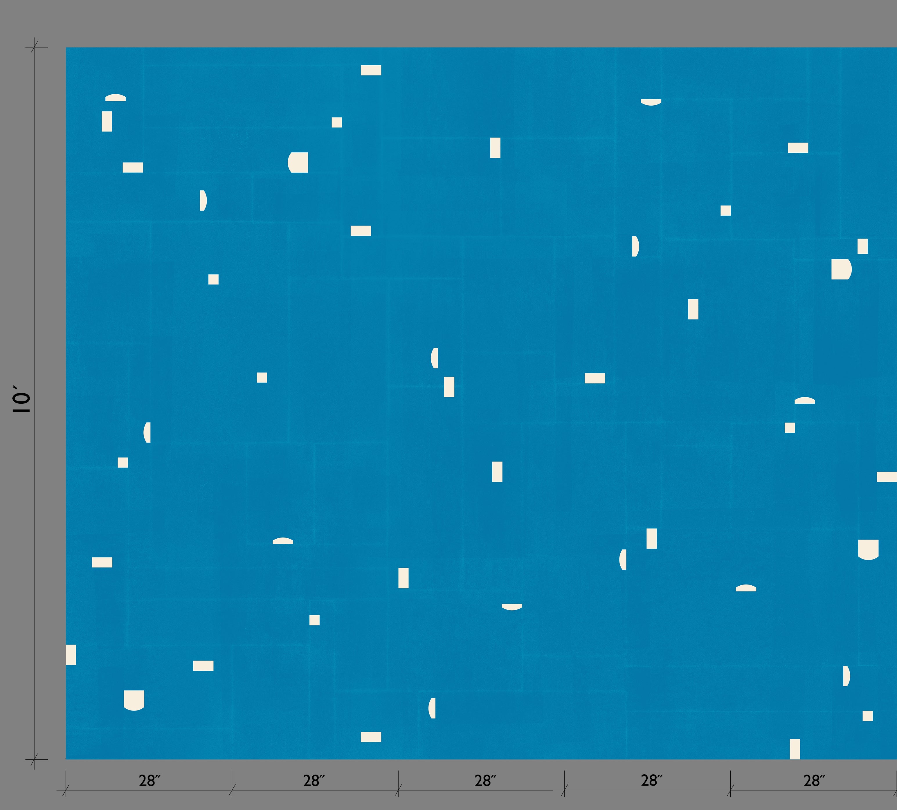 The Geometrico© Wallpaper in Aqua Net + Cremé from drop it MODERN.