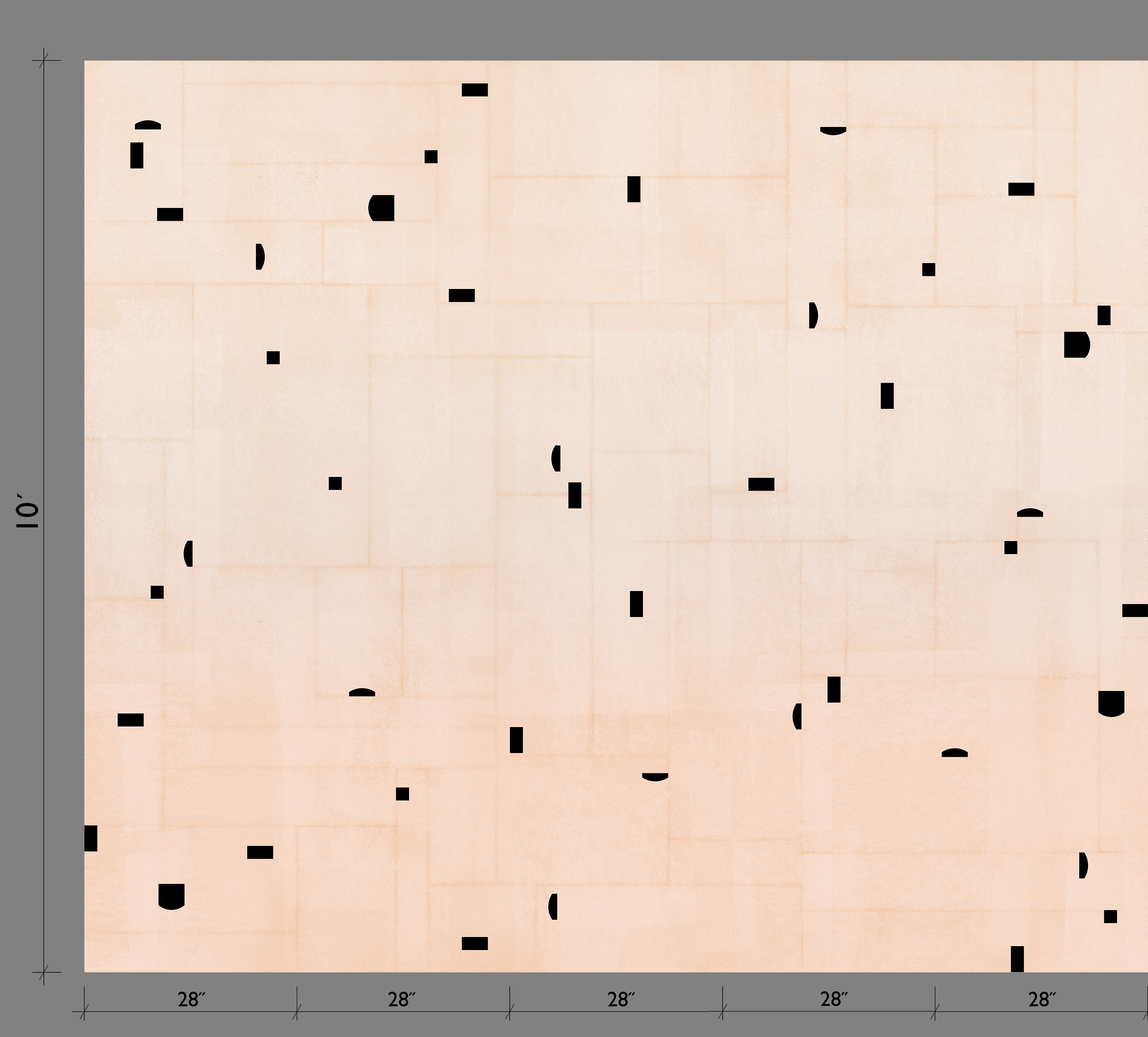 The Geometrico© Wallpaper in Blush + Black template from drop it MODERN.