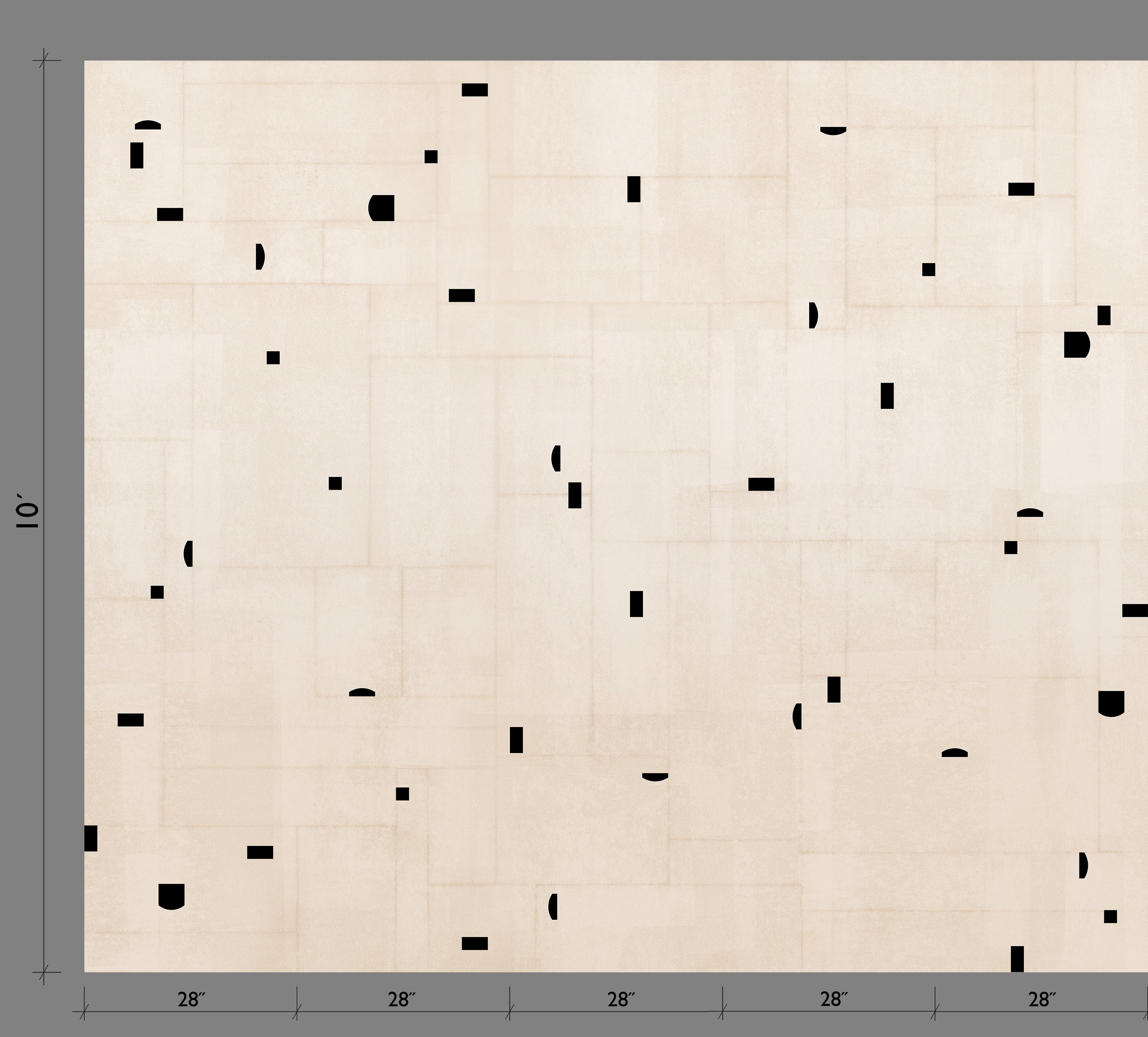 The Geometrico© Wallpaper in Cremé + Black template from drop it MODERN.