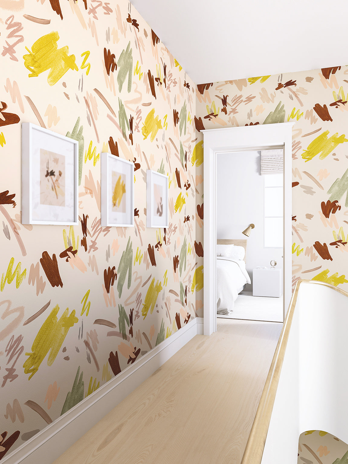 The Hieroglyphics© Wallpaper in Garden in a residential interior from drop it MODERN