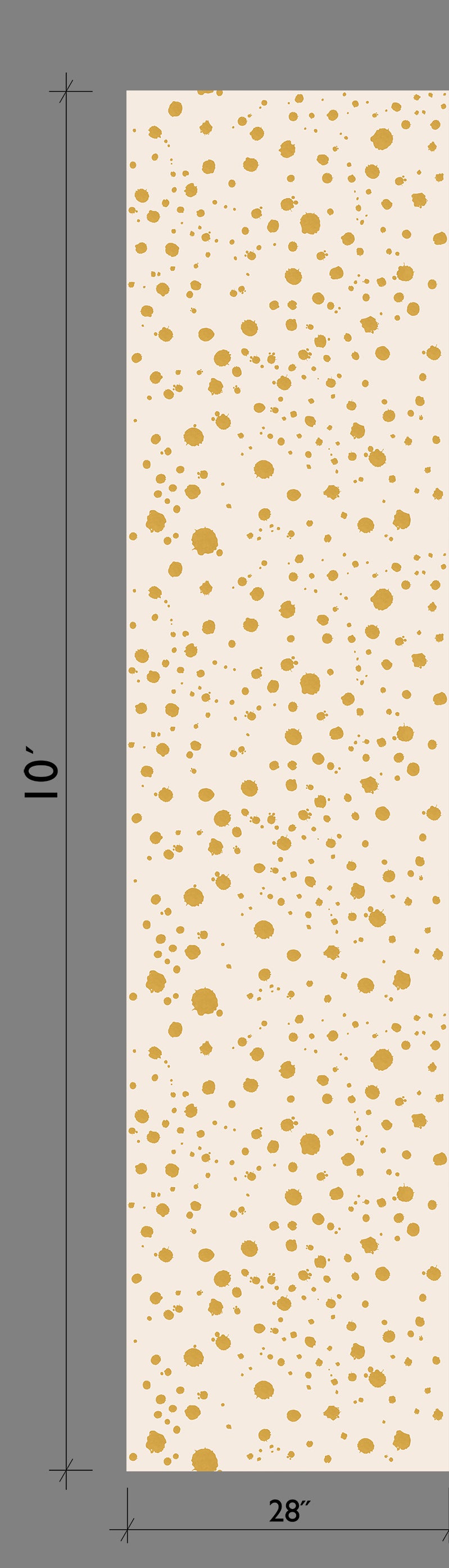 Ink Drop© Wallpaper in Mustard