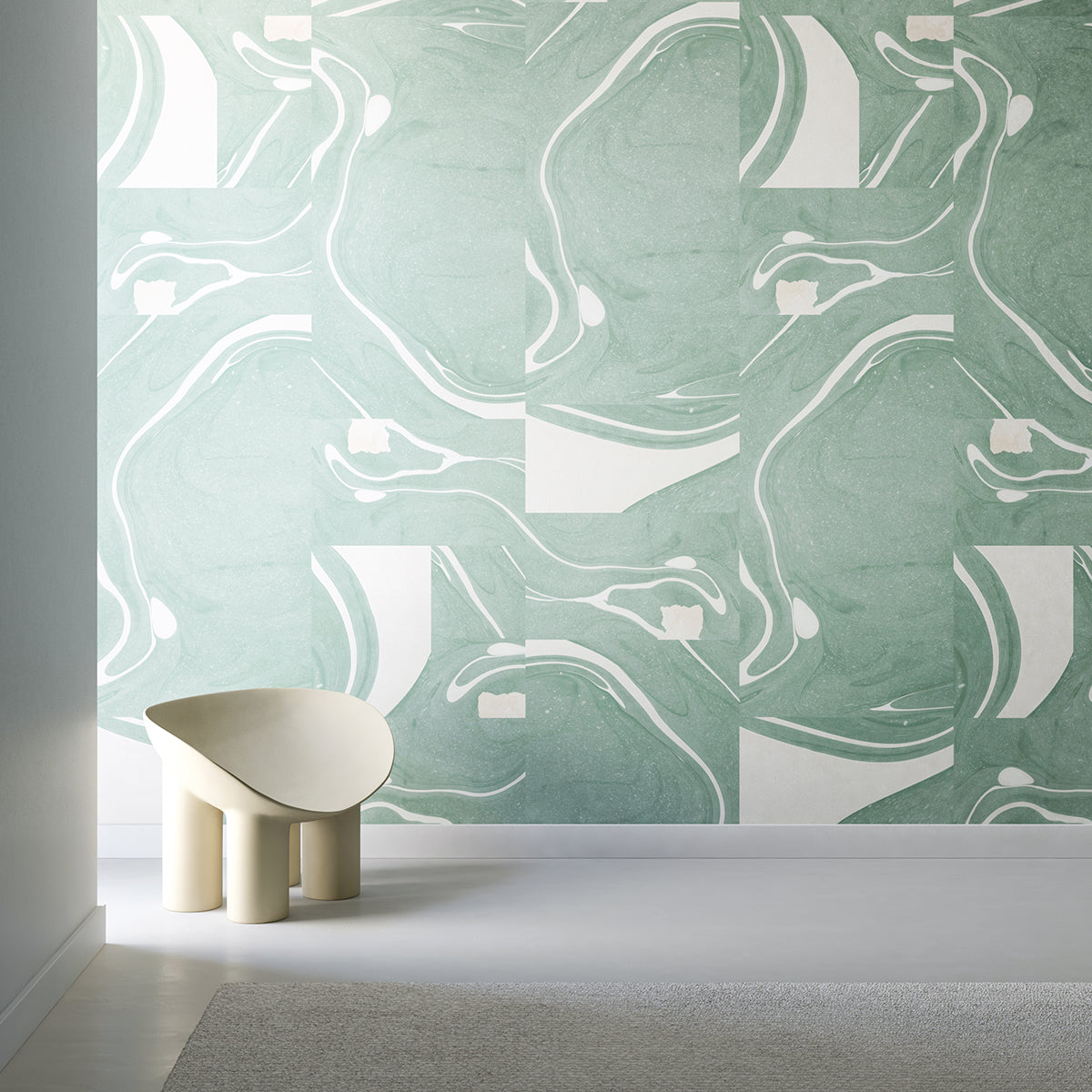 Magma© Wallpaper in Seafoam