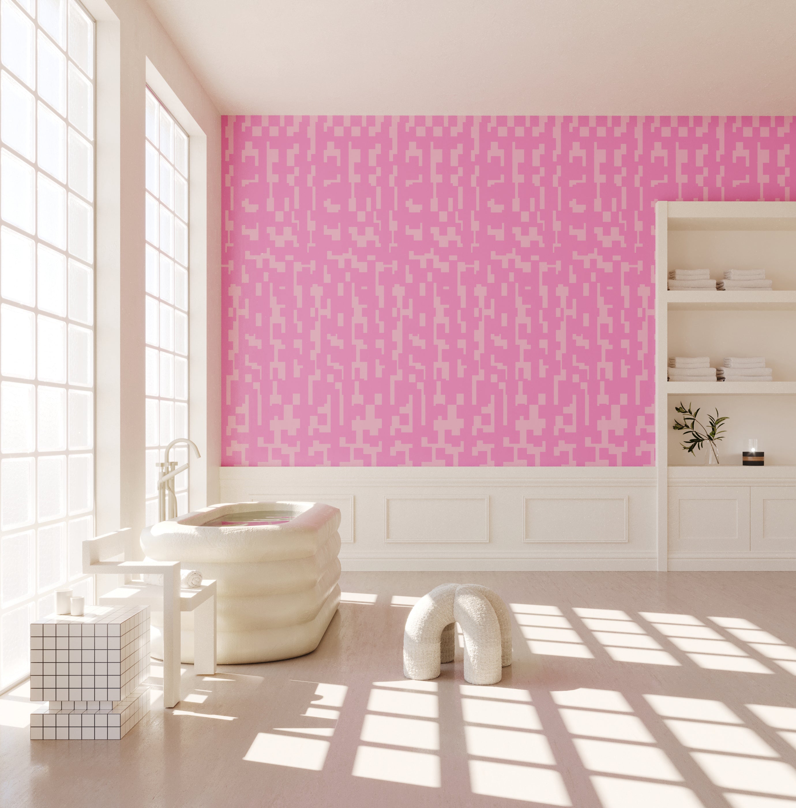Mainframe© Wallpaper in Pretty in Pink