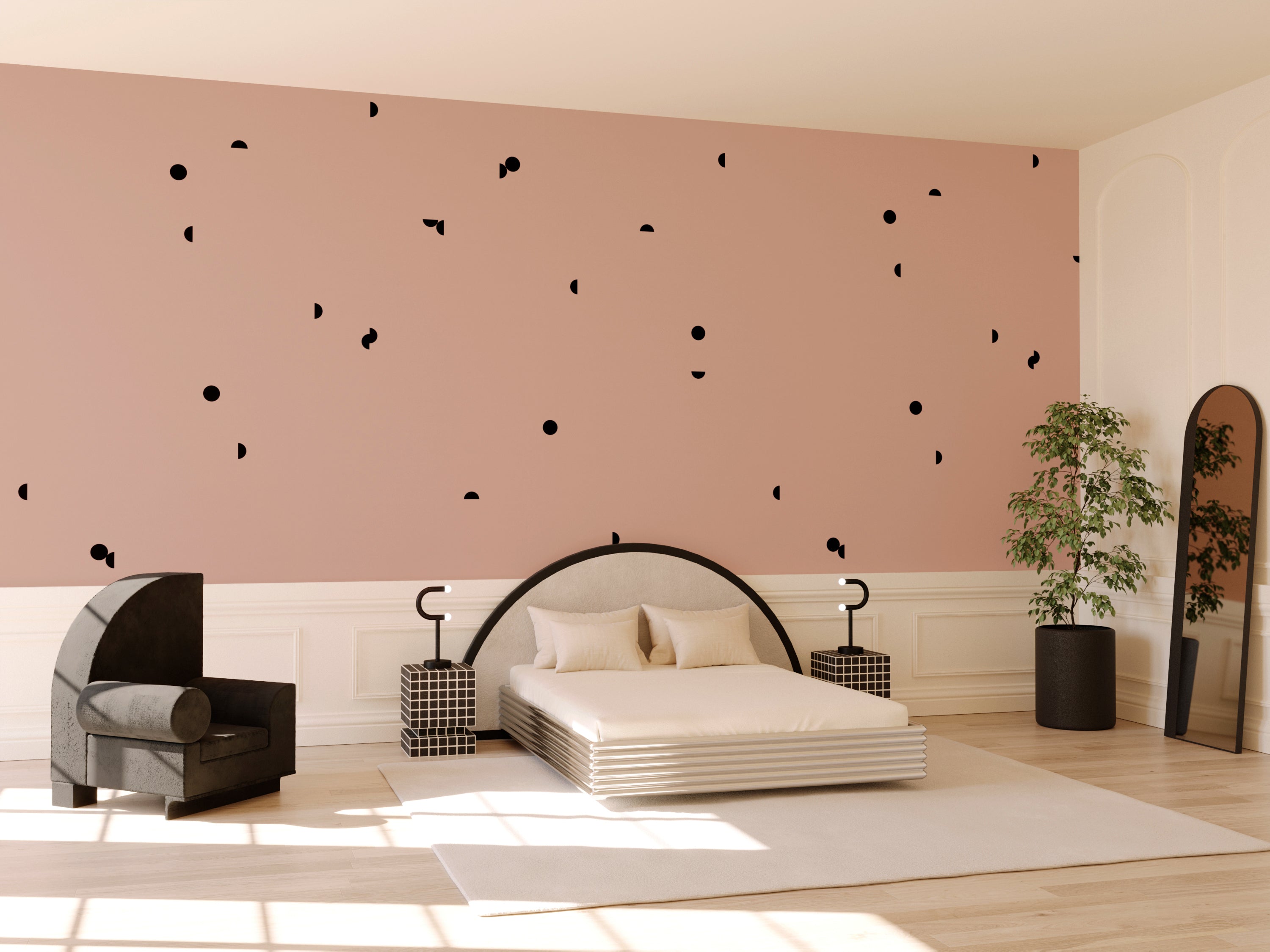 Mezzaluna© Wallpaper in Ferris + Black