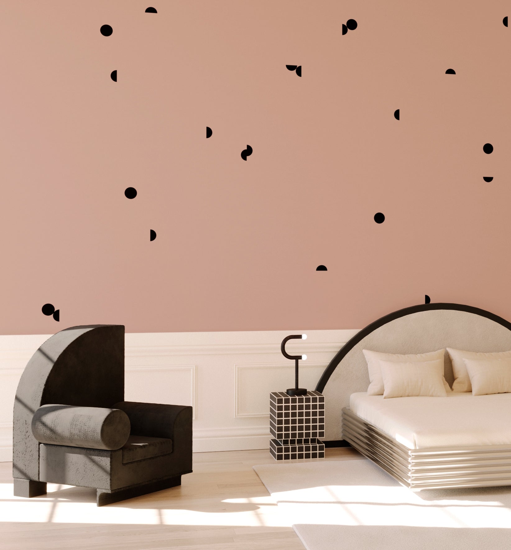 Mezzaluna© Wallpaper in Ferris + Black